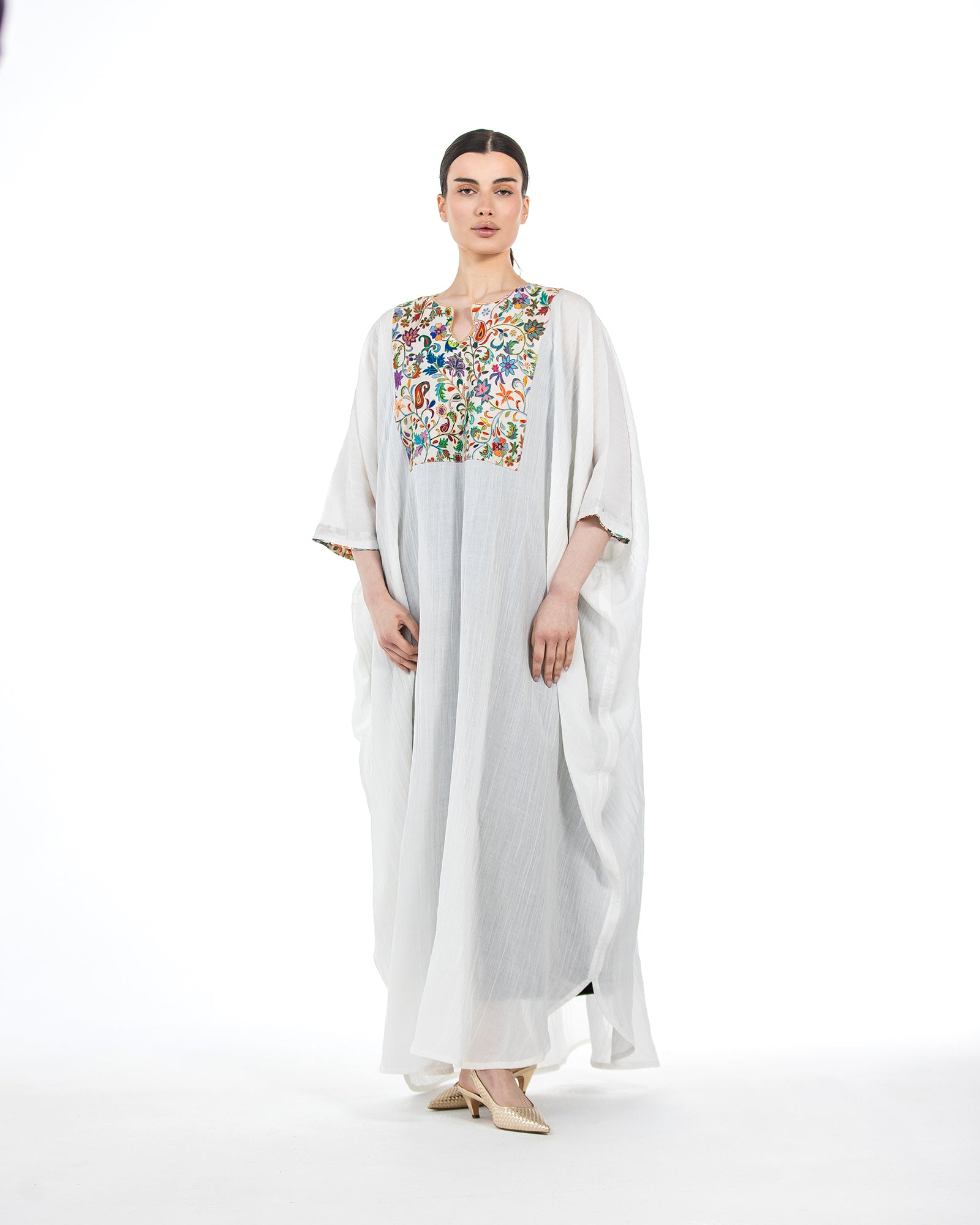 Samar – Crinkle Cotton Kaftan Dress