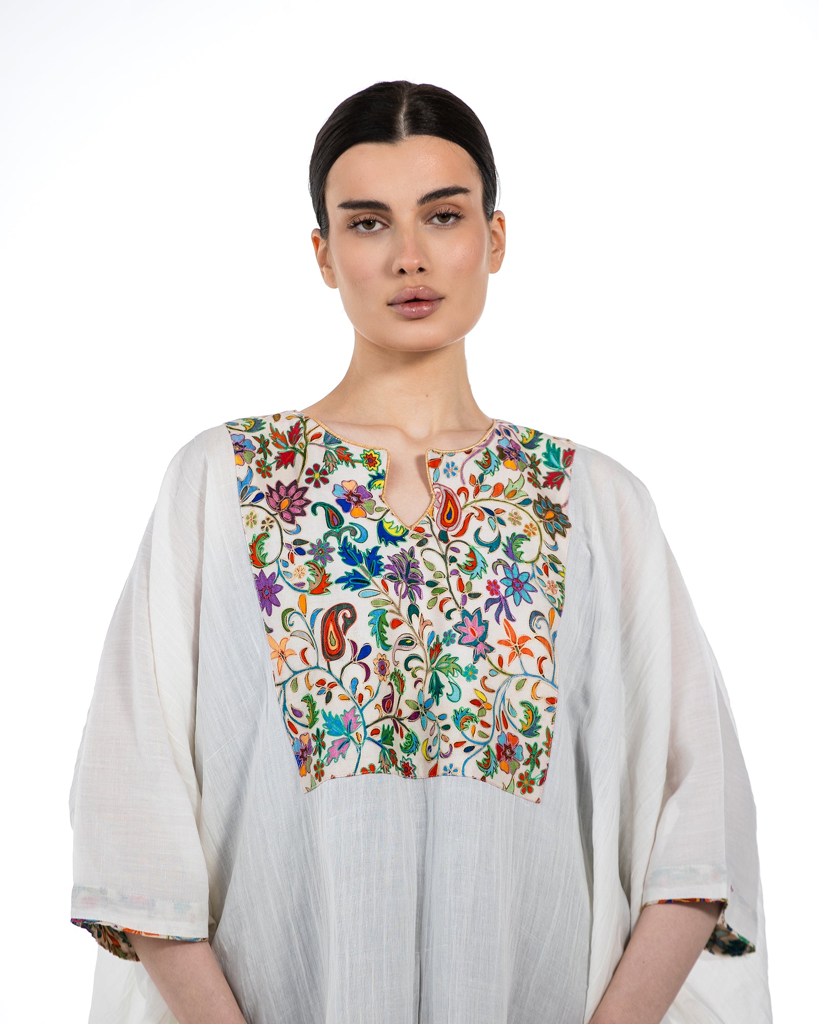 Samar – Crinkle Cotton Kaftan Dress