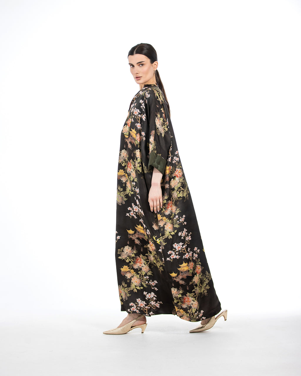 Hasna – Printed Silk Jacquard Jalabiya
