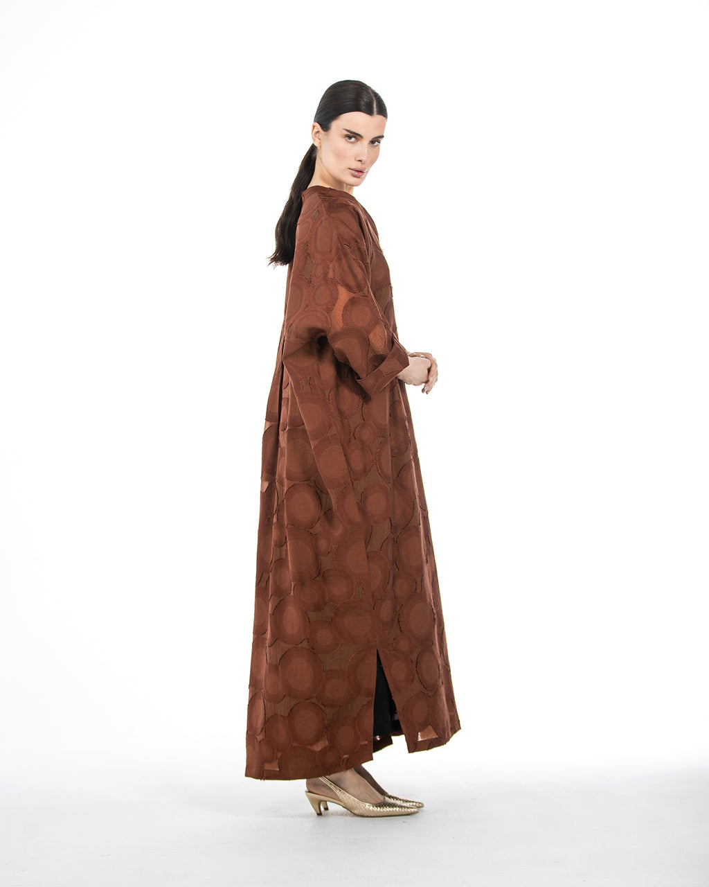 Manal – Buttoned Viscose Kaftan Dress