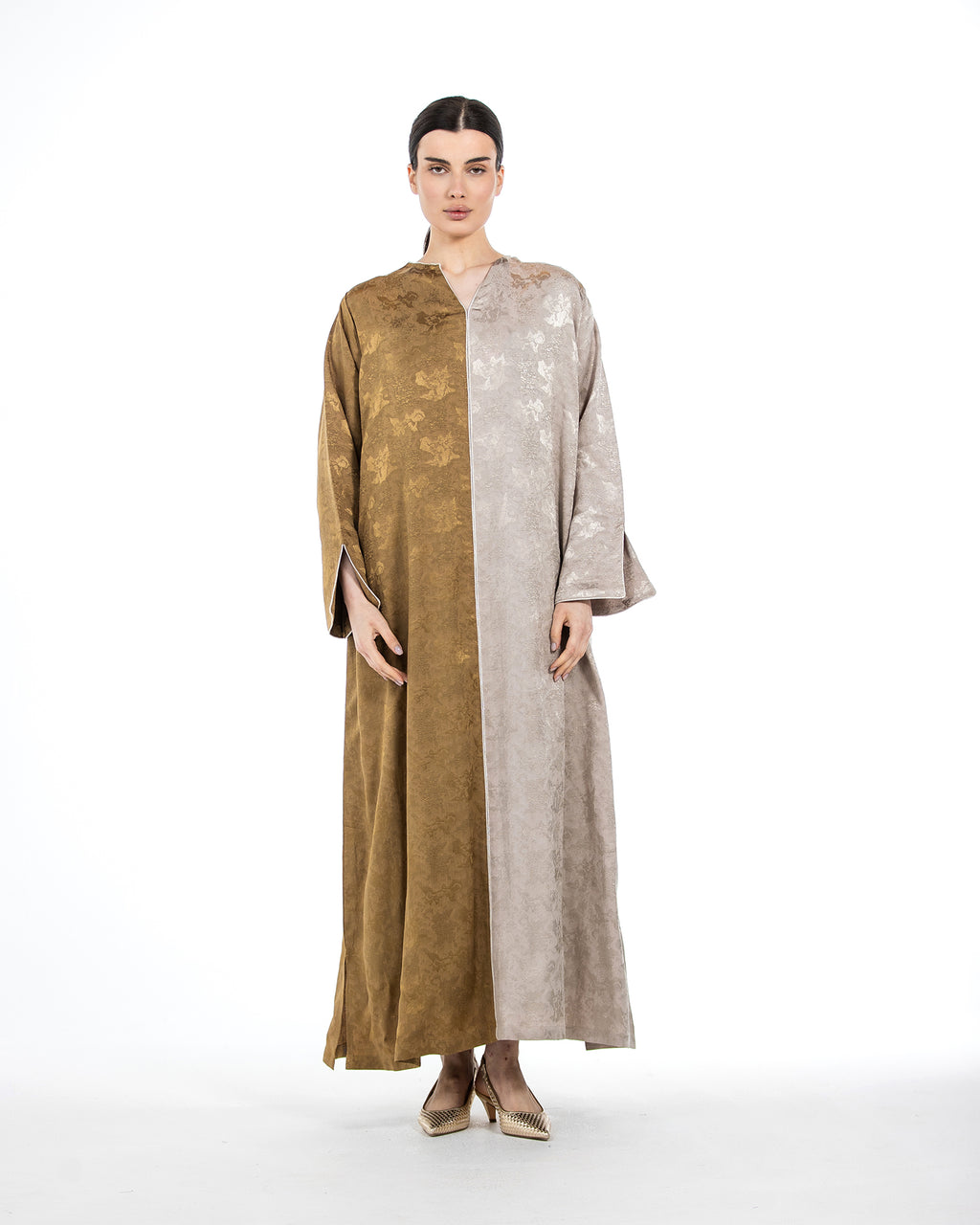  Aseel – Colorblock Viscose Flared Jalabiya