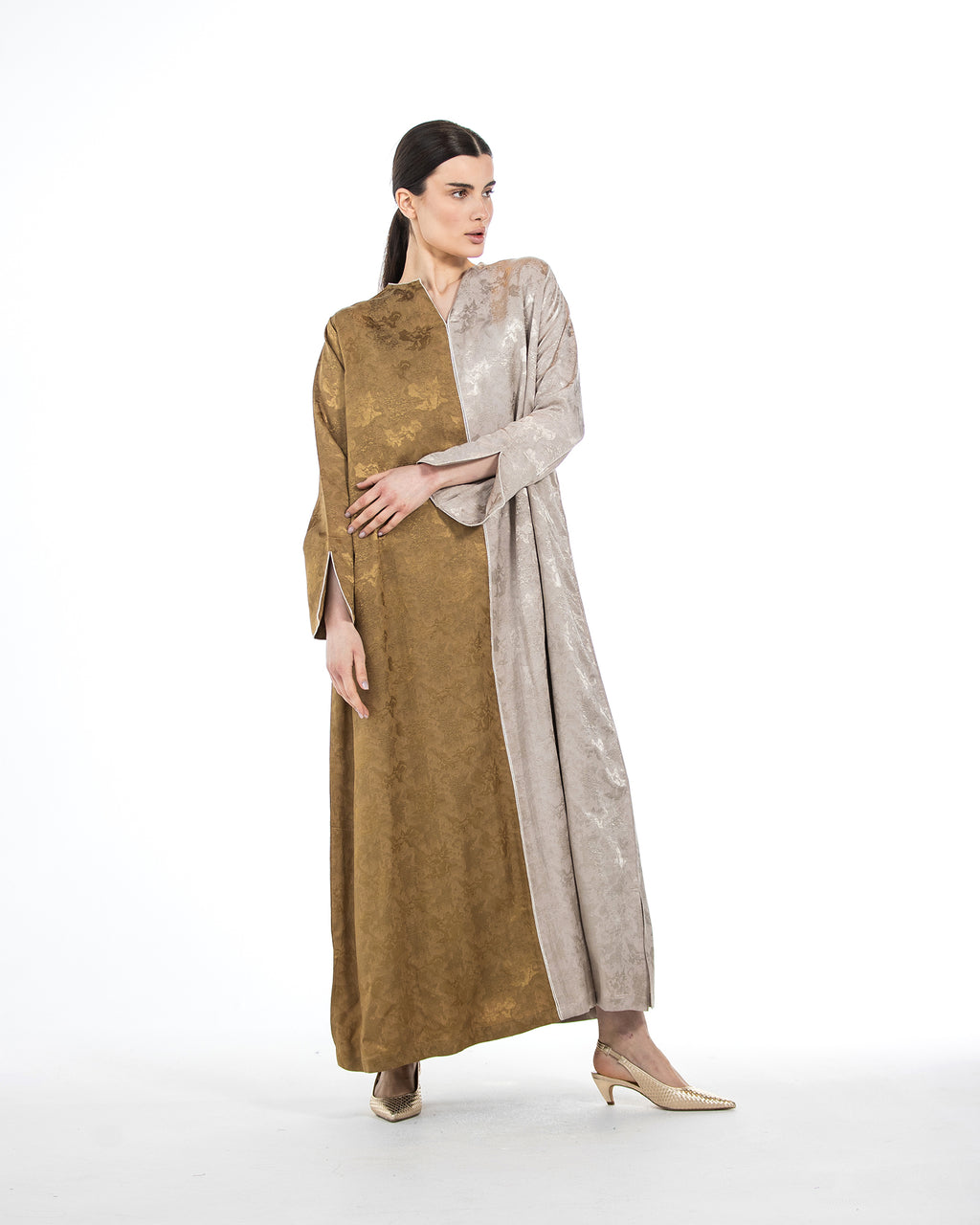  Aseel – Colorblock Viscose Flared Jalabiya