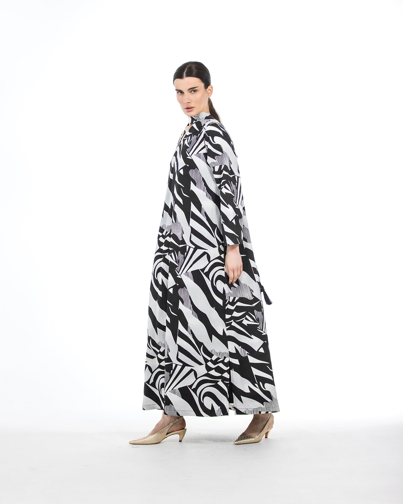 Suha – Abstract Printed Linen blend Dress