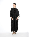 Manal – Buttoned Viscose Kaftan Dress