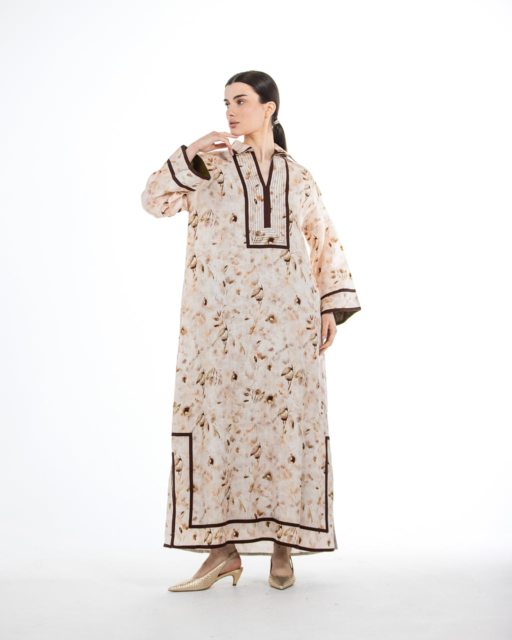 Najd – Printed Linen Dress