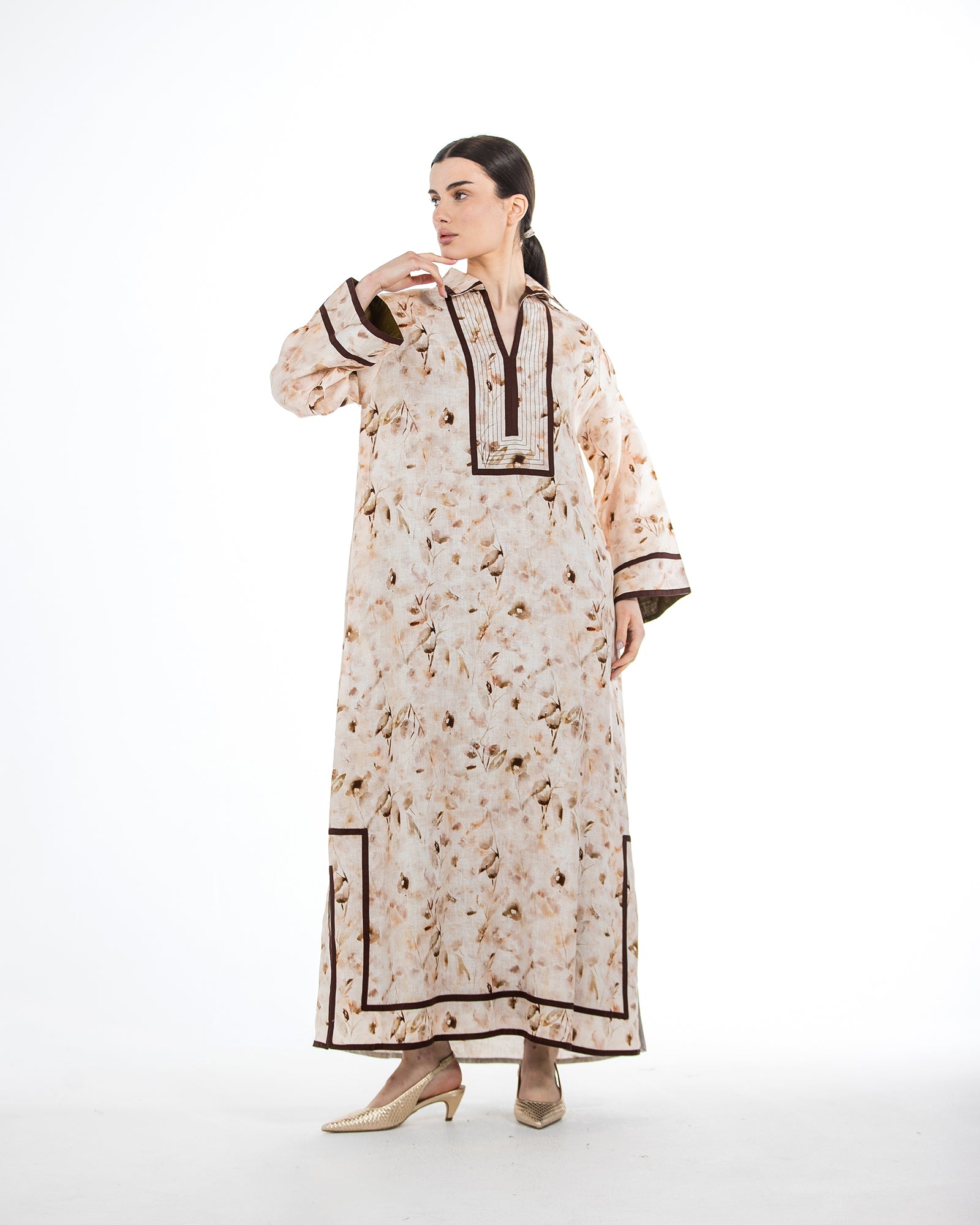 Najd – Printed Linen Dress