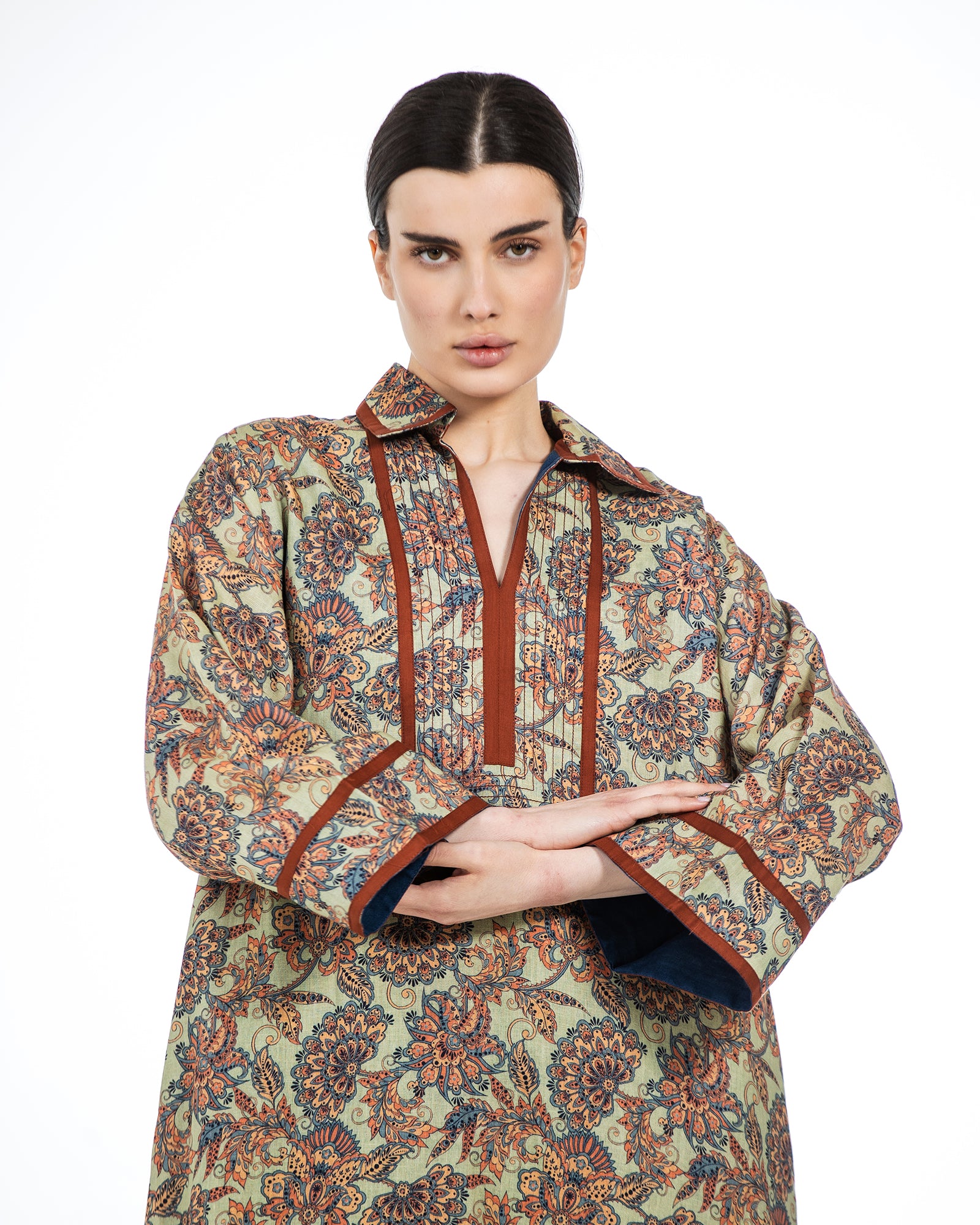 Najd – Printed Linen Dress