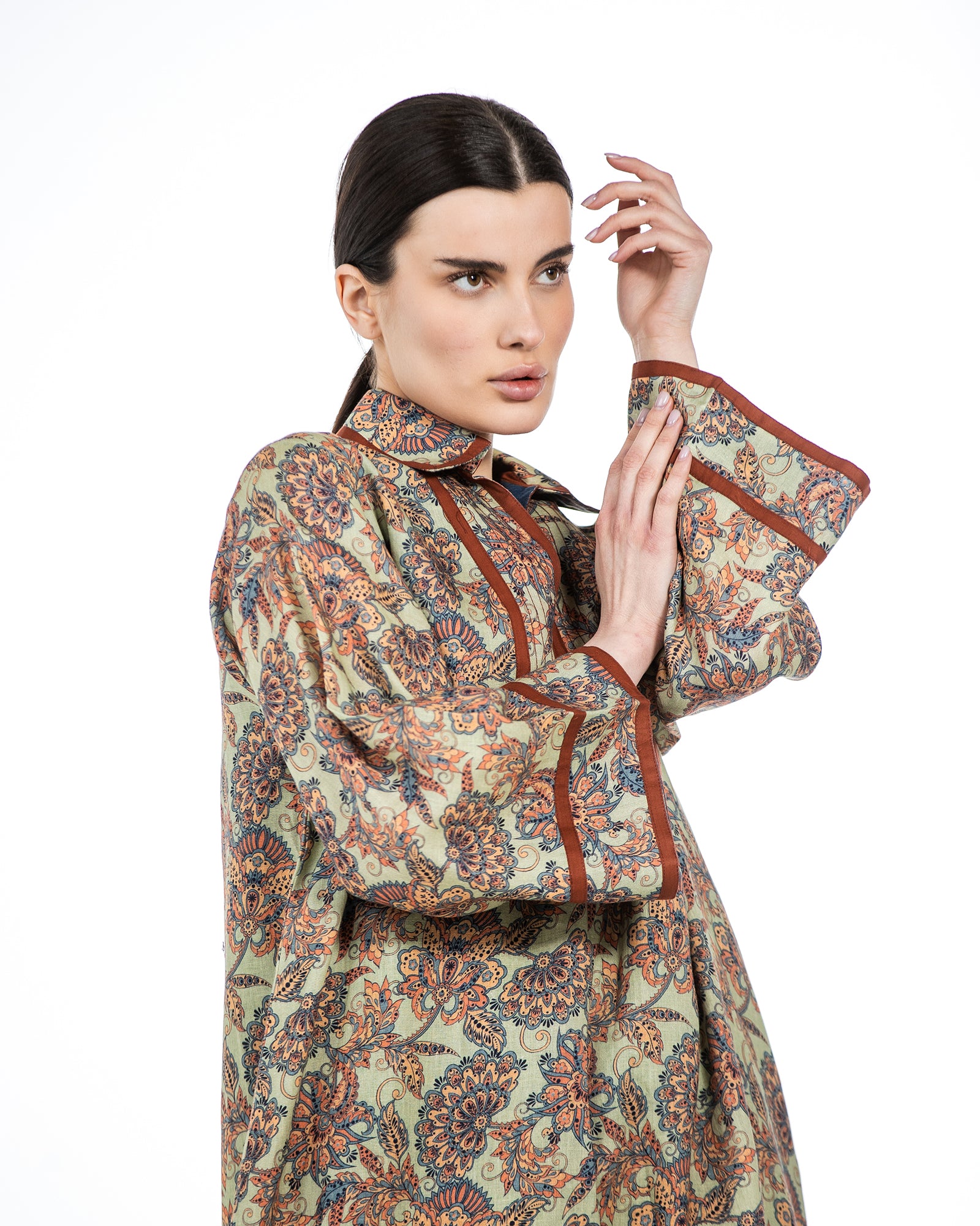 Najd – Printed Linen Dress