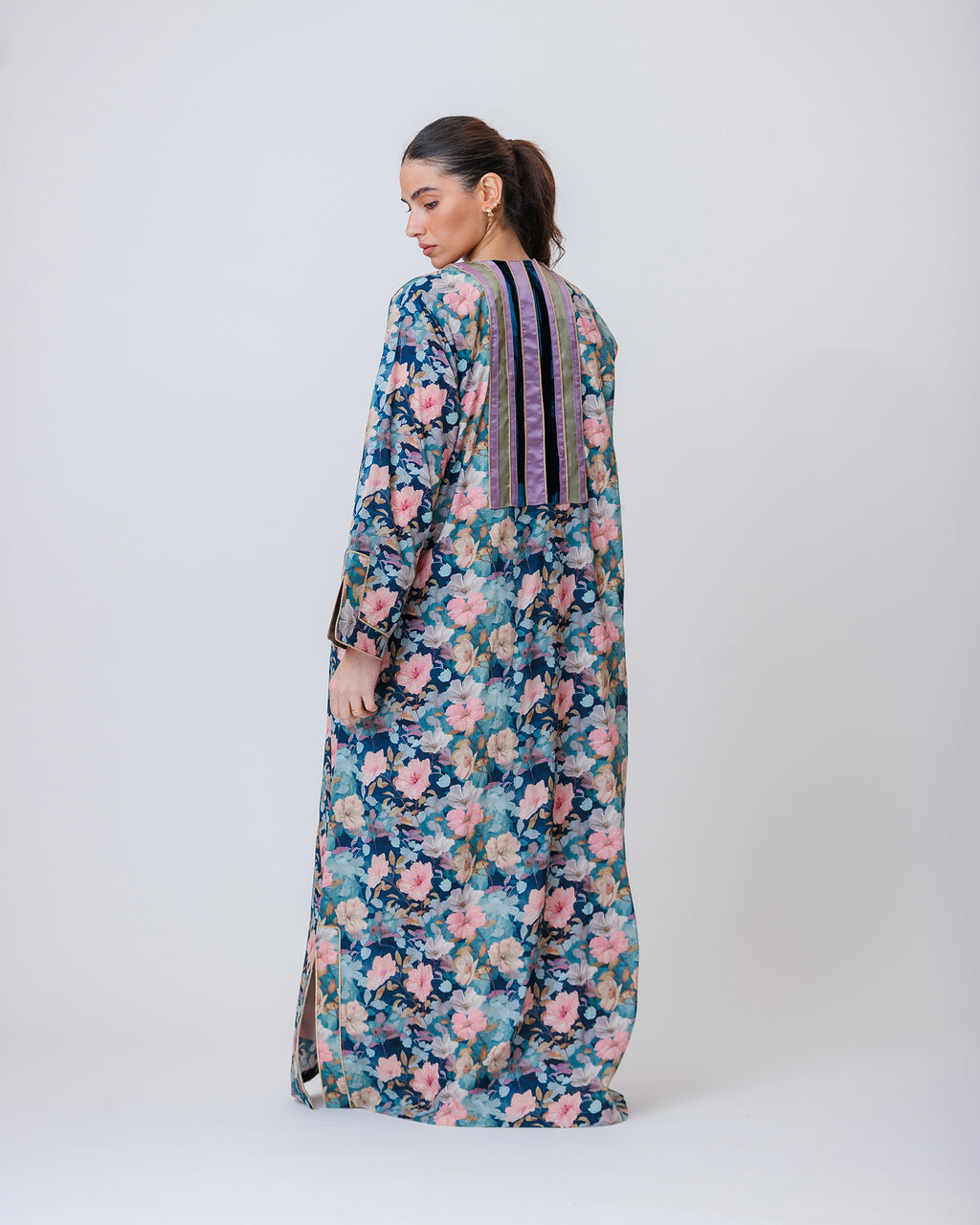 Thuraya – Printed Cotton Straight-Cut Jalabiya Dress