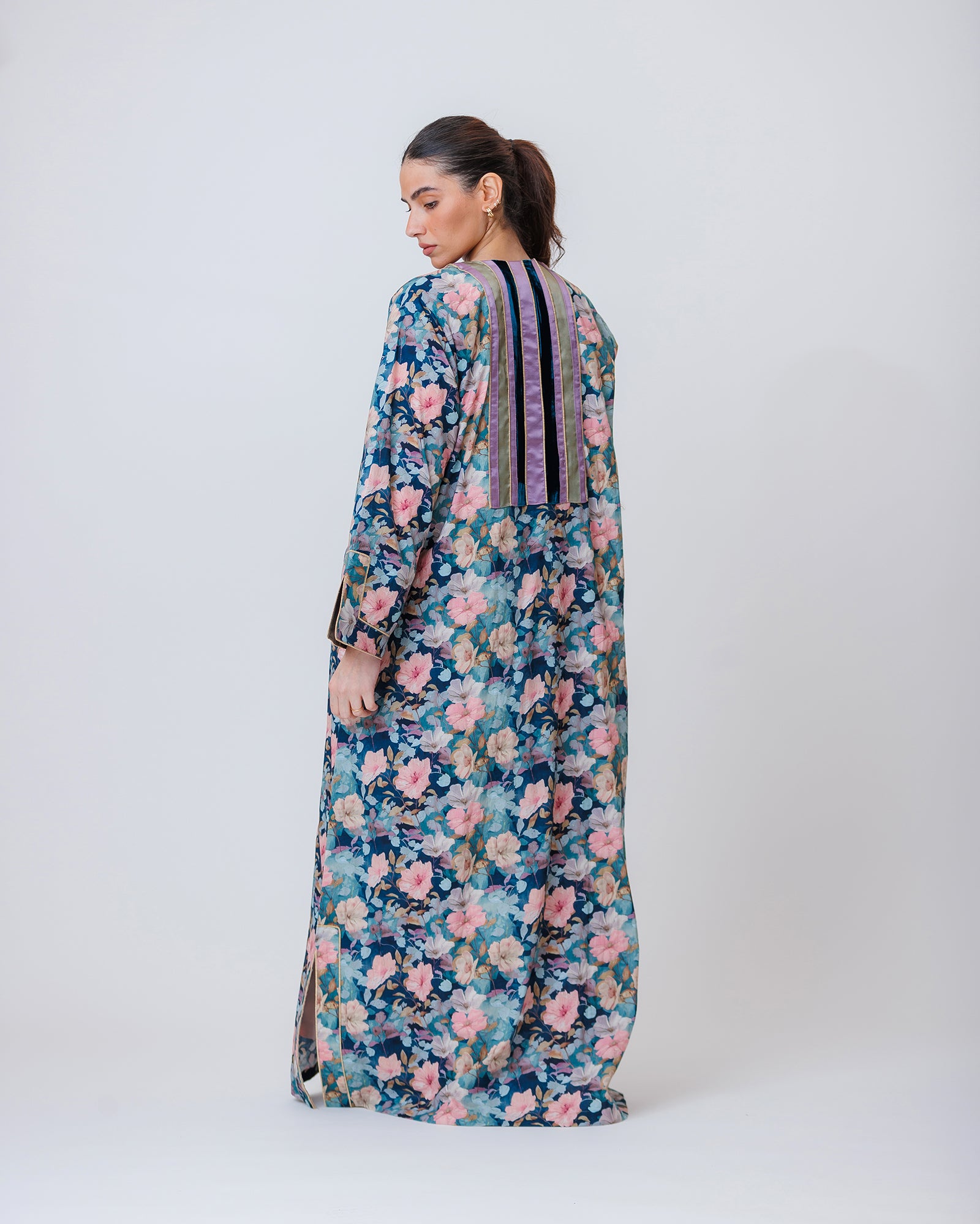 Thuraya – Printed Cotton Straight-Cut Jalabiya Dress