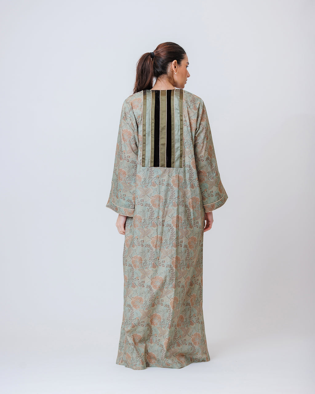 Thuraya – Printed Cotton Straight-Cut Jalabiya Dress