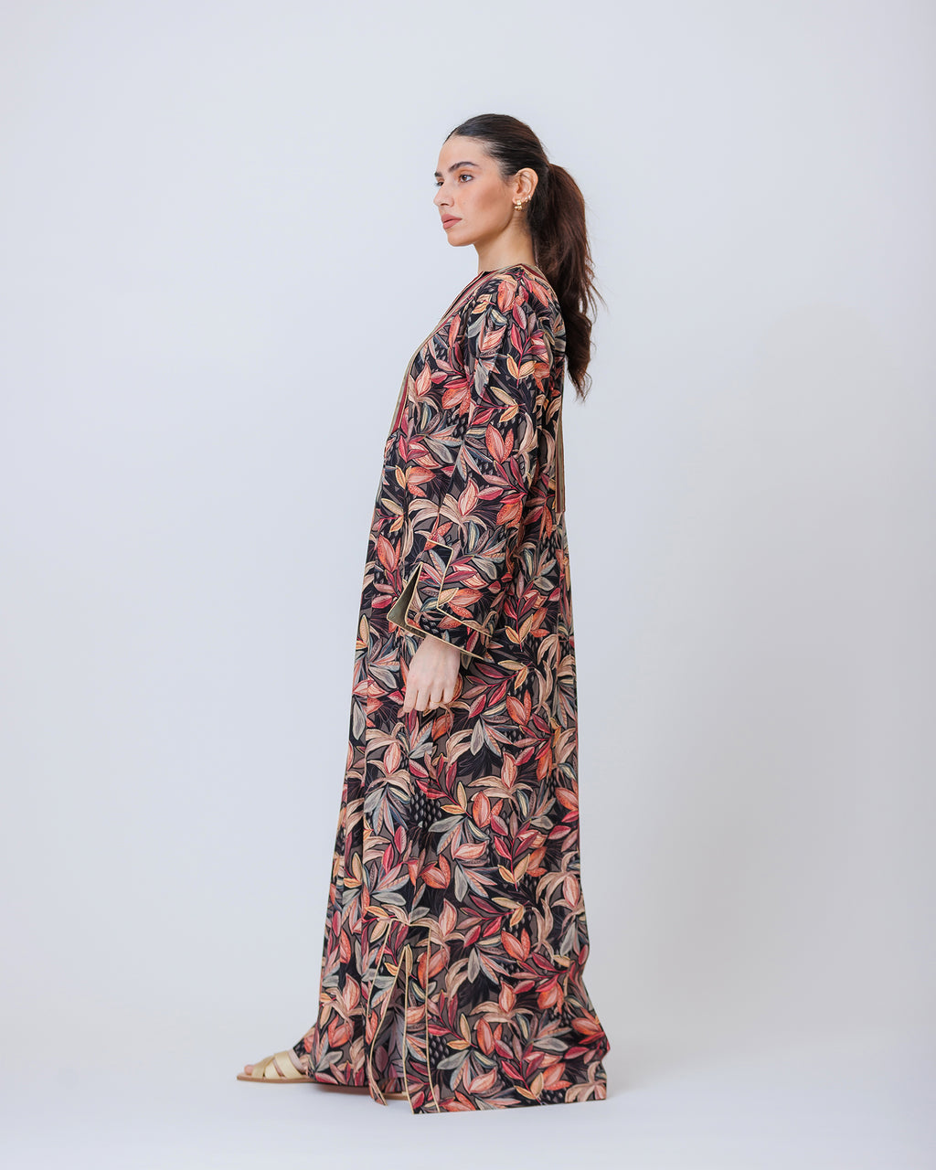 Thuraya – Printed Cotton Straight-Cut Jalabiya Dress
