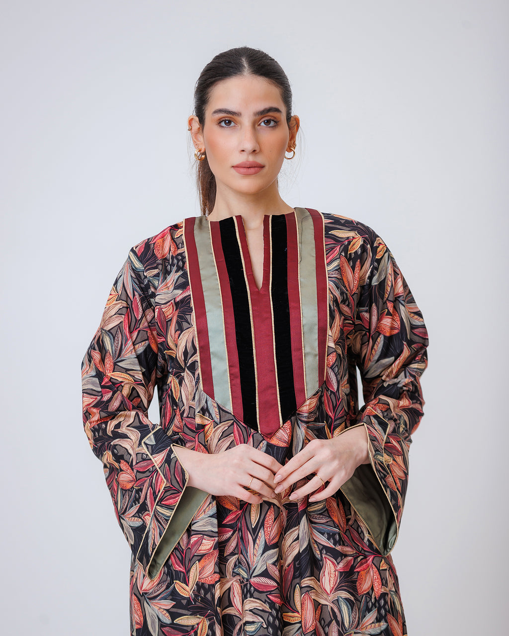 Thuraya – Printed Cotton Straight-Cut Jalabiya Dress