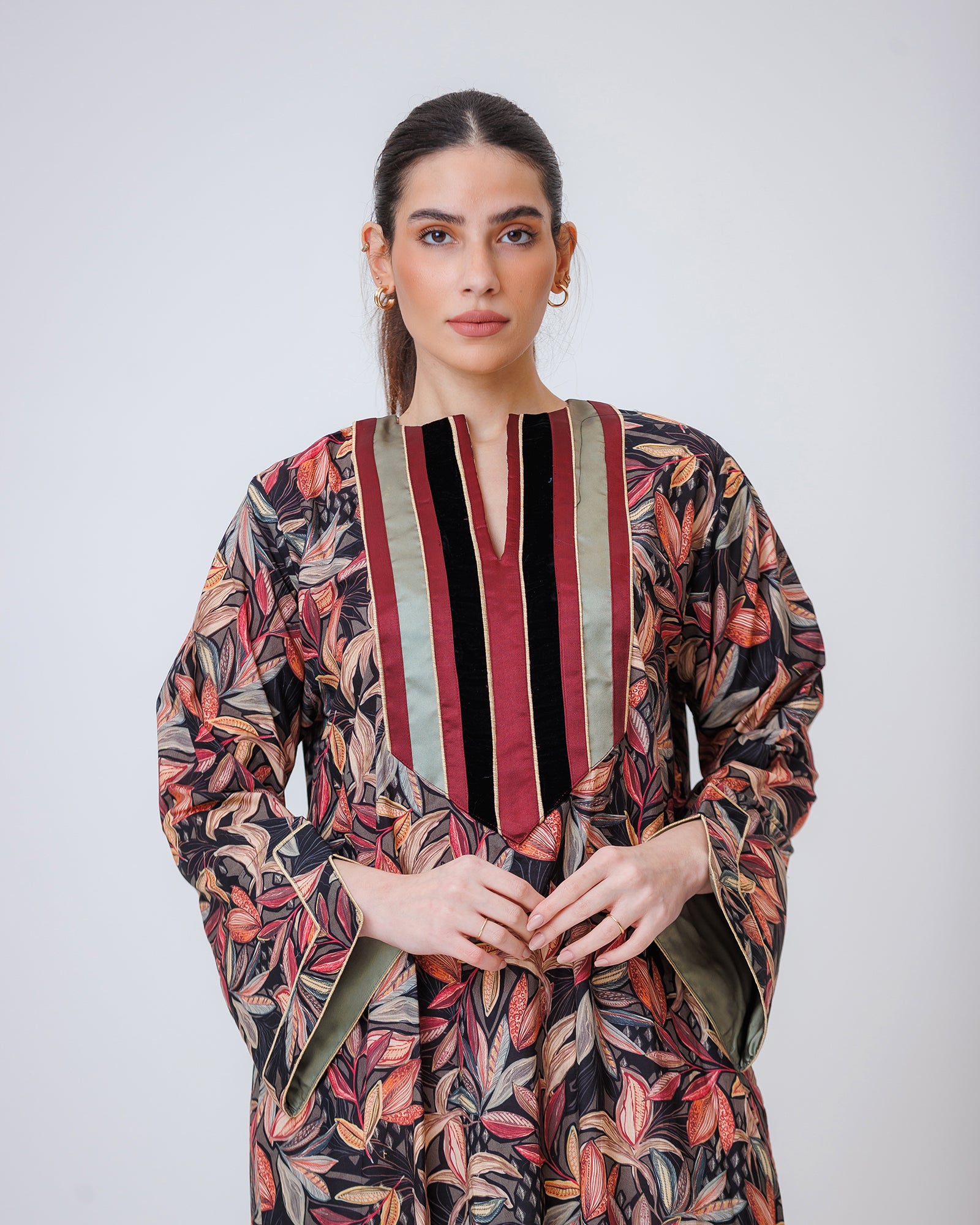 Thuraya – Printed Cotton Straight-Cut Jalabiya Dress