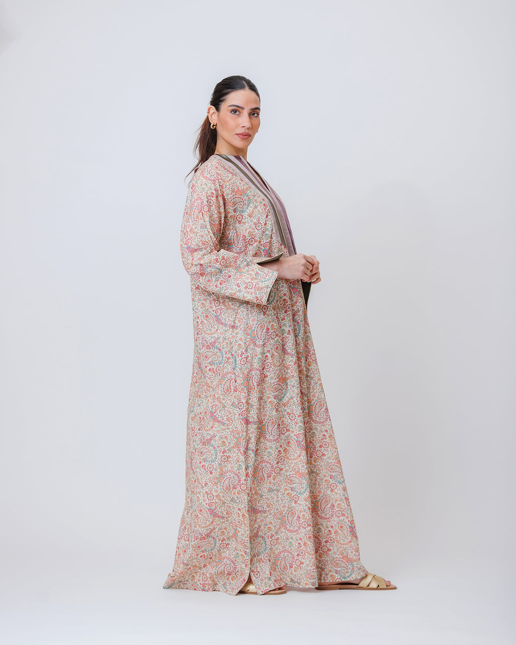 Thuraya – Printed Cotton Straight-Cut Jalabiya Dress
