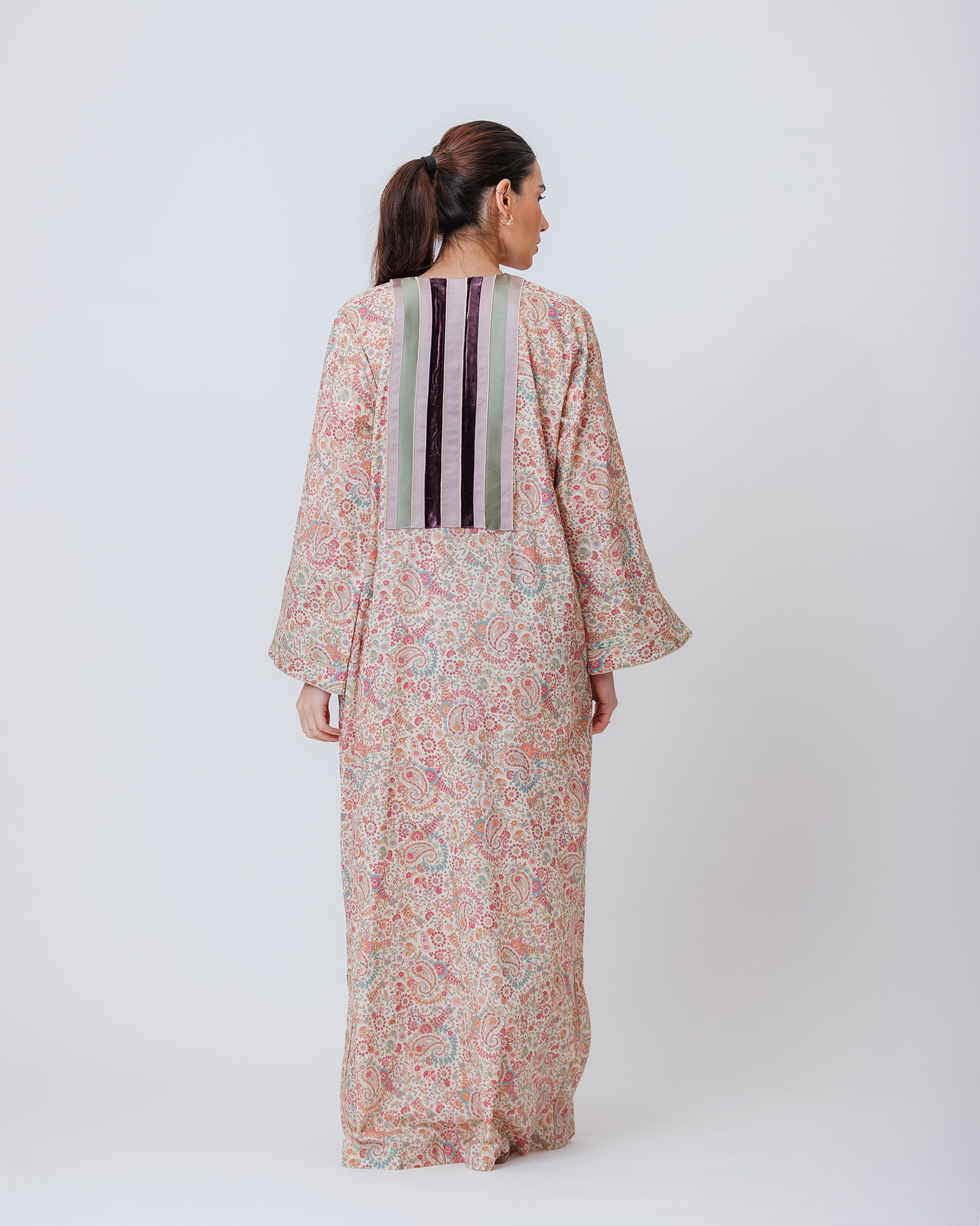 Thuraya – Printed Cotton Straight-Cut Jalabiya Dress