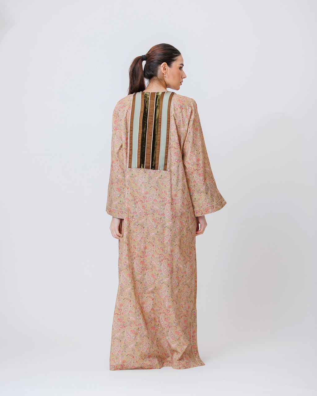 Thuraya – Printed Cotton Straight-Cut Jalabiya Dress
