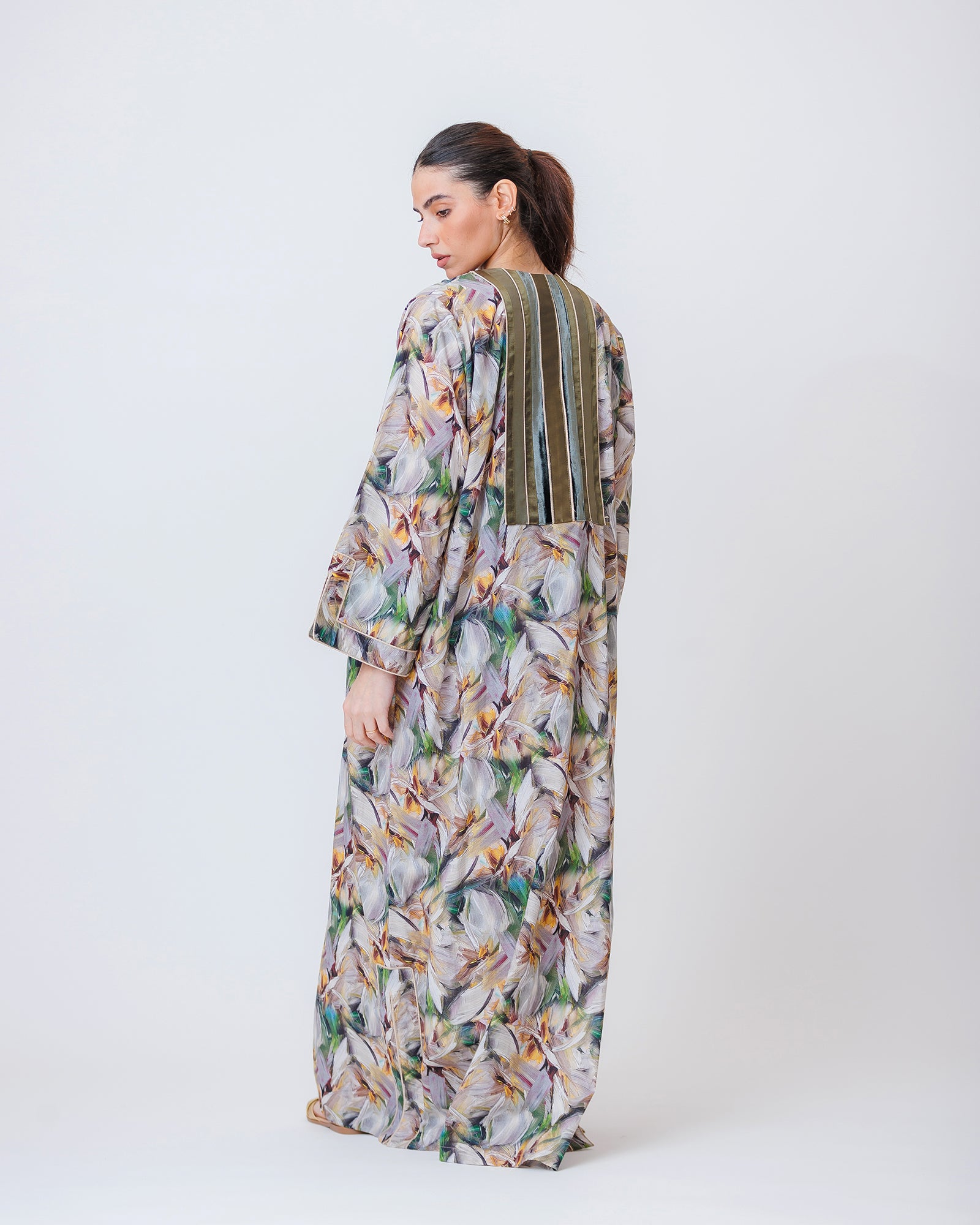 Thuraya – Printed Cotton Straight-Cut Jalabiya Dress