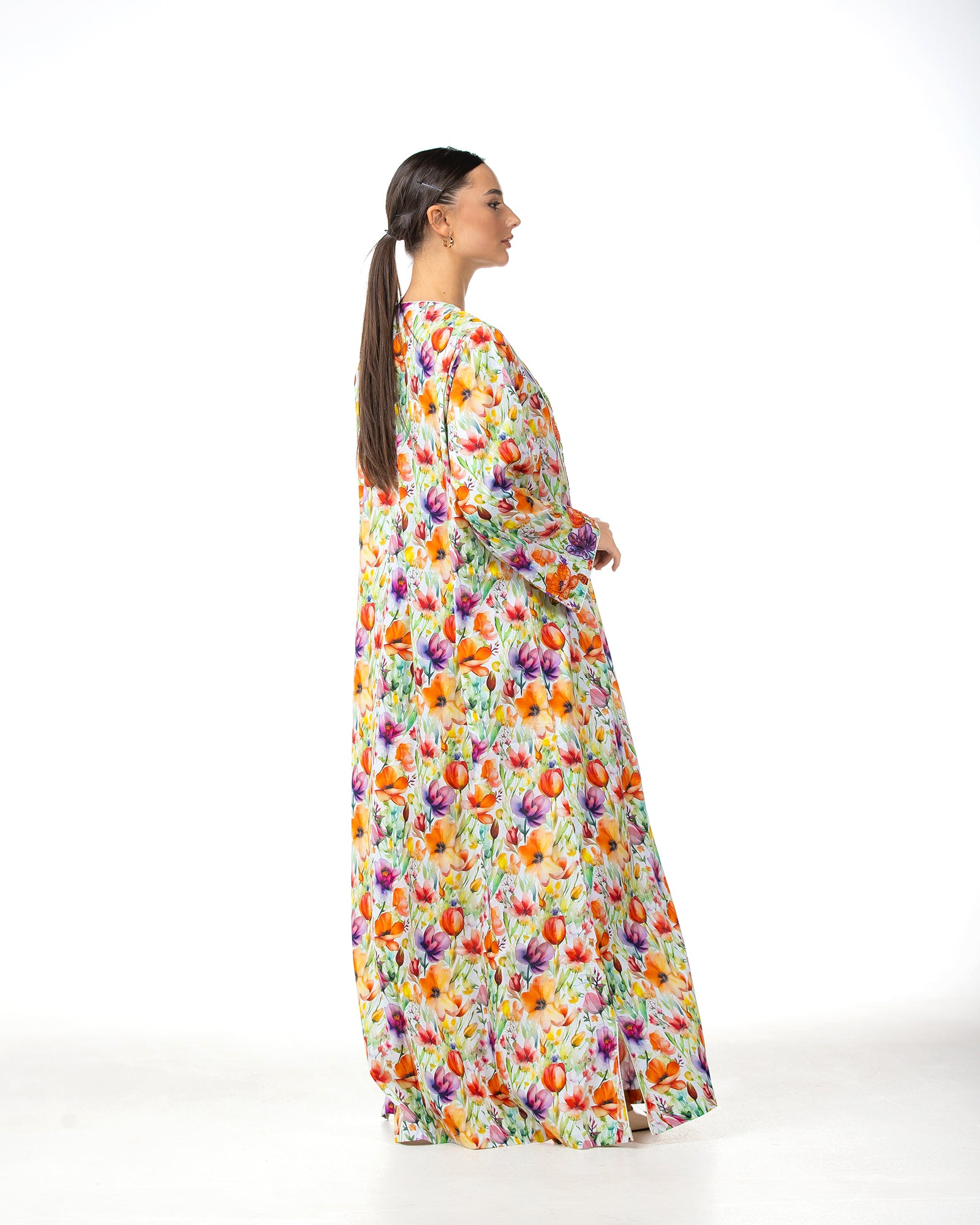 Mashail – Embroidered Cotton Mukhawar Dress