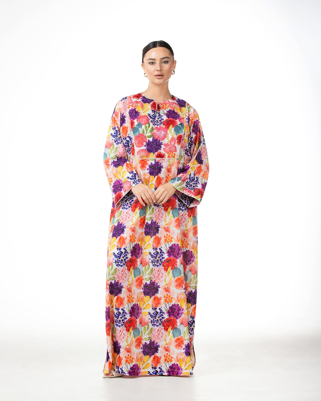 Mashail – Embroidered Cotton Mukhawar Dress