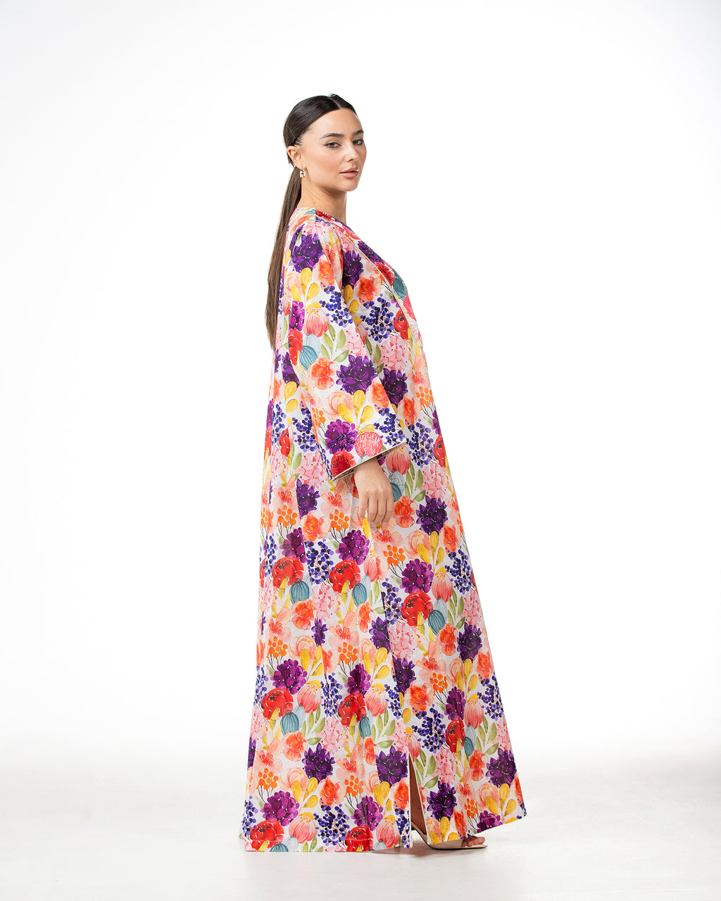 Mashail – Embroidered Cotton Mukhawar Dress