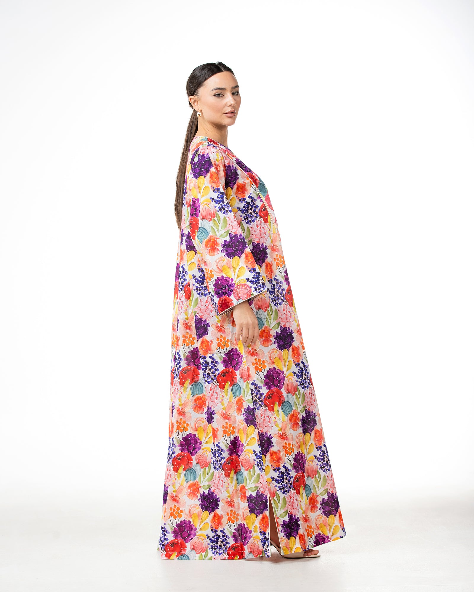 Mashail – Embroidered Cotton Mukhawar Dress