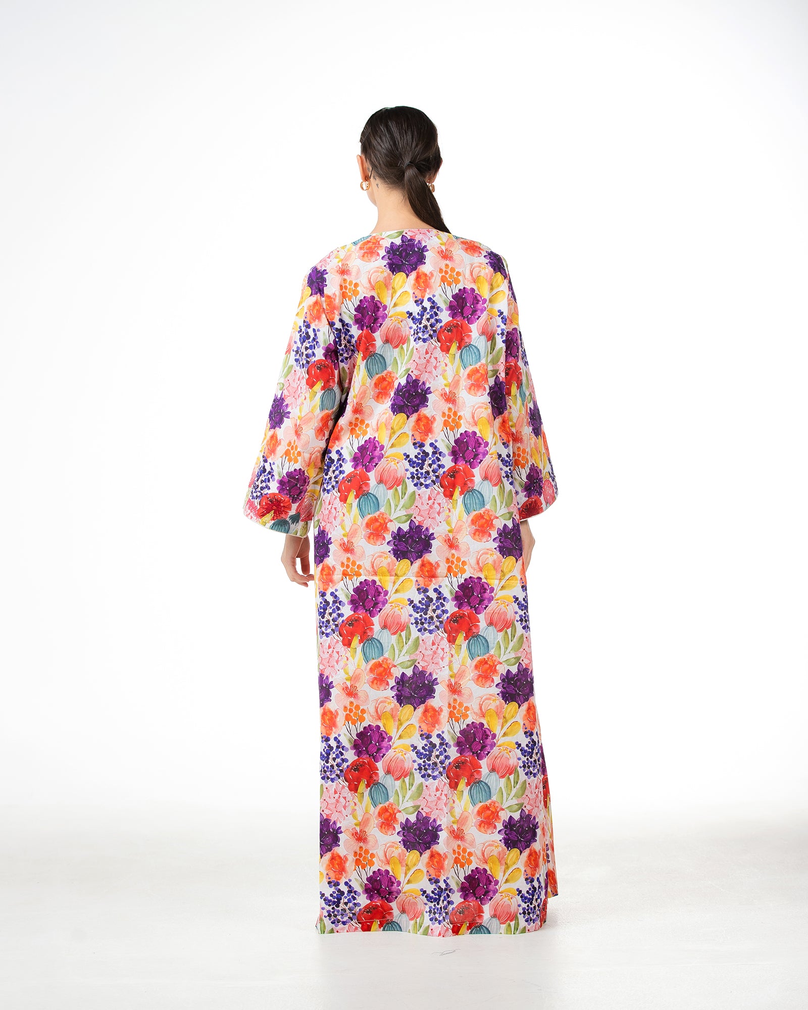 Mashail – Embroidered Cotton Mukhawar Dress