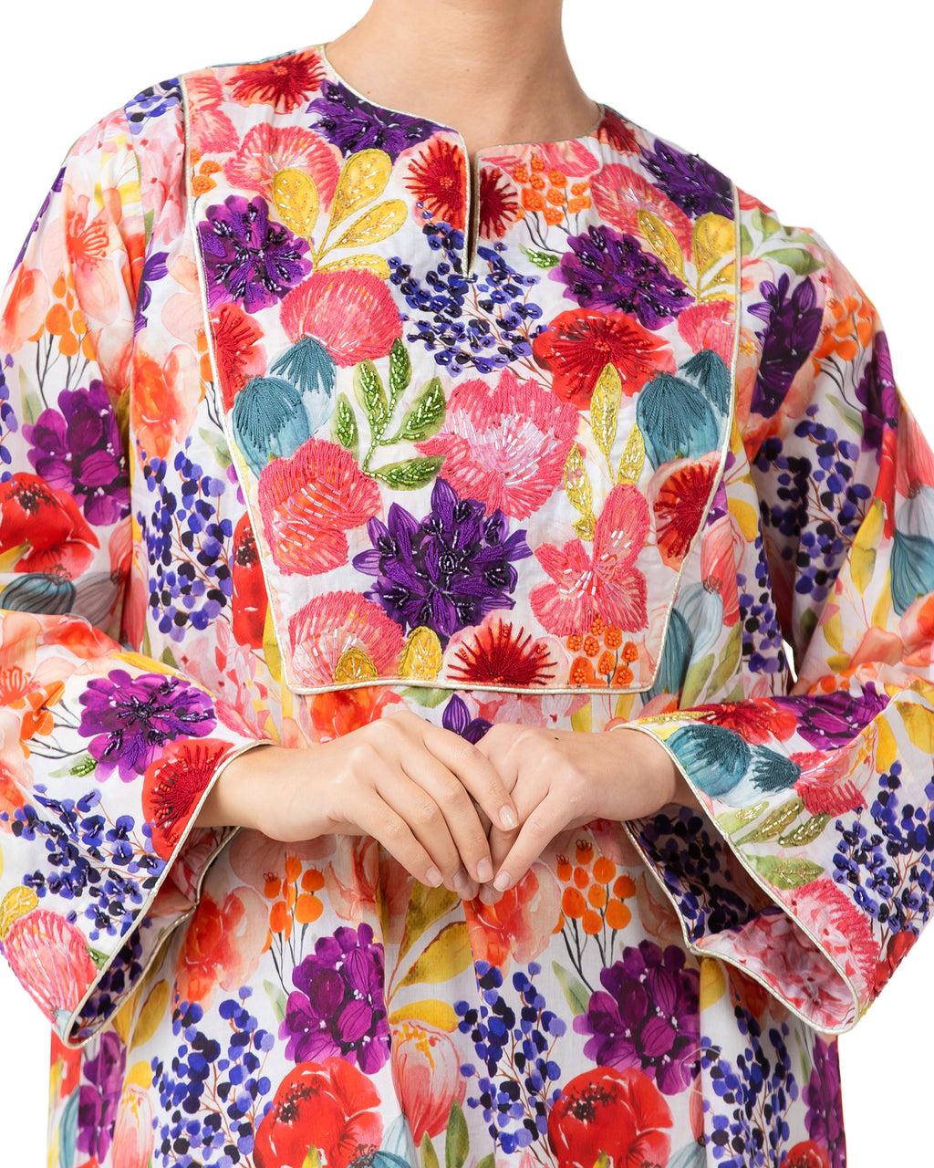 Mashail – Embroidered Cotton Mukhawar Dress