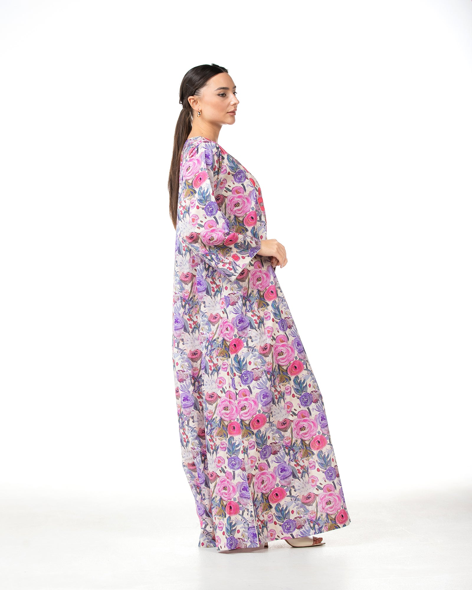 Mashail – Embroidered Cotton Mukhawar Dress