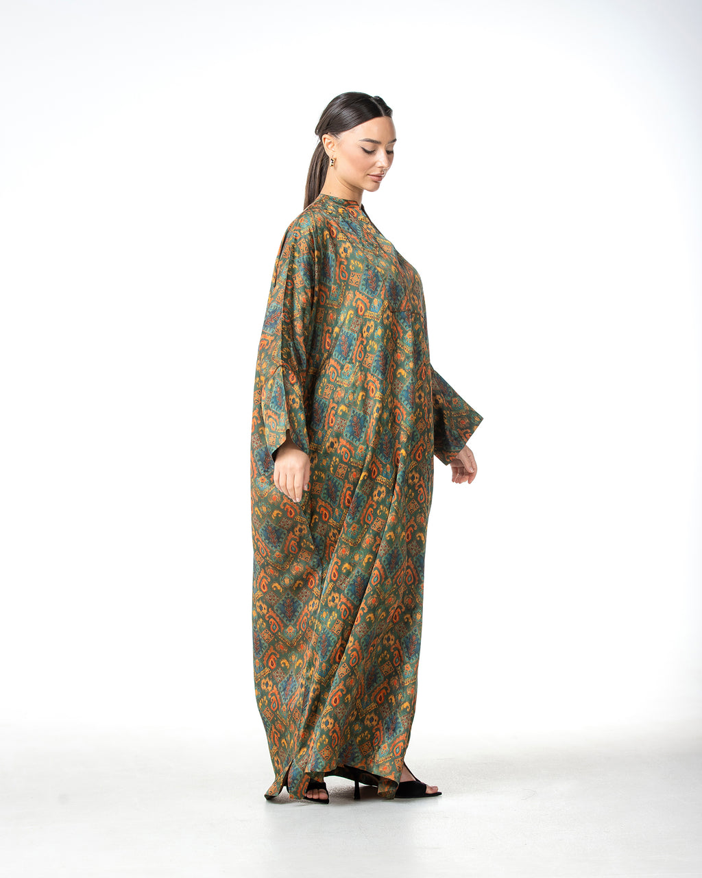 Hasna – Printed Silk Jacquard Jalabiya