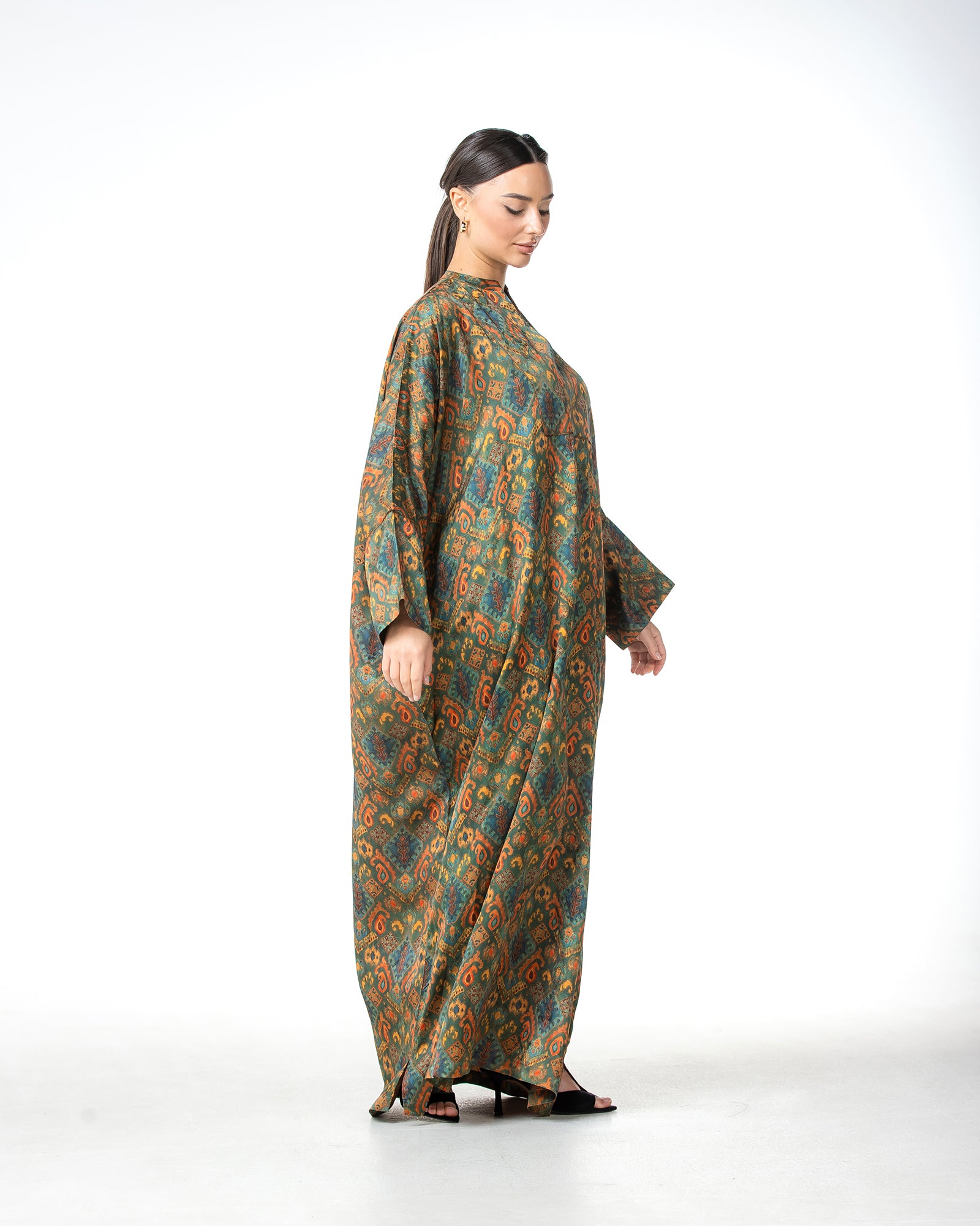 Hasna – Printed Silk Jacquard Jalabiya