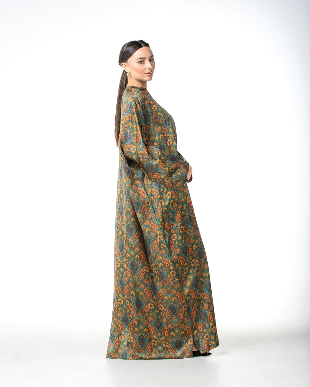 Hasna – Printed Silk Jacquard Jalabiya