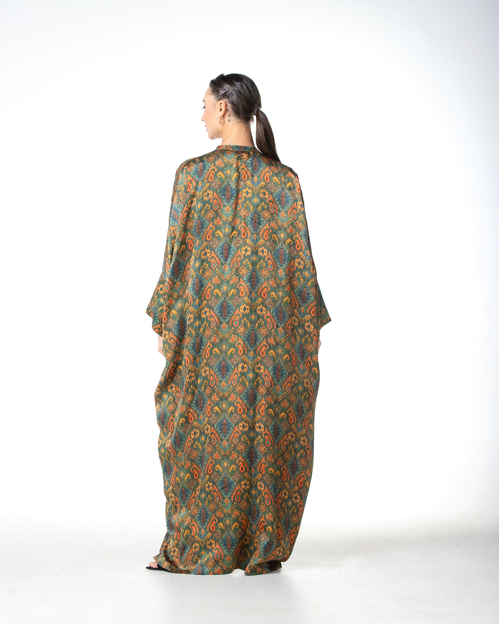 Hasna – Printed Silk Jacquard Jalabiya