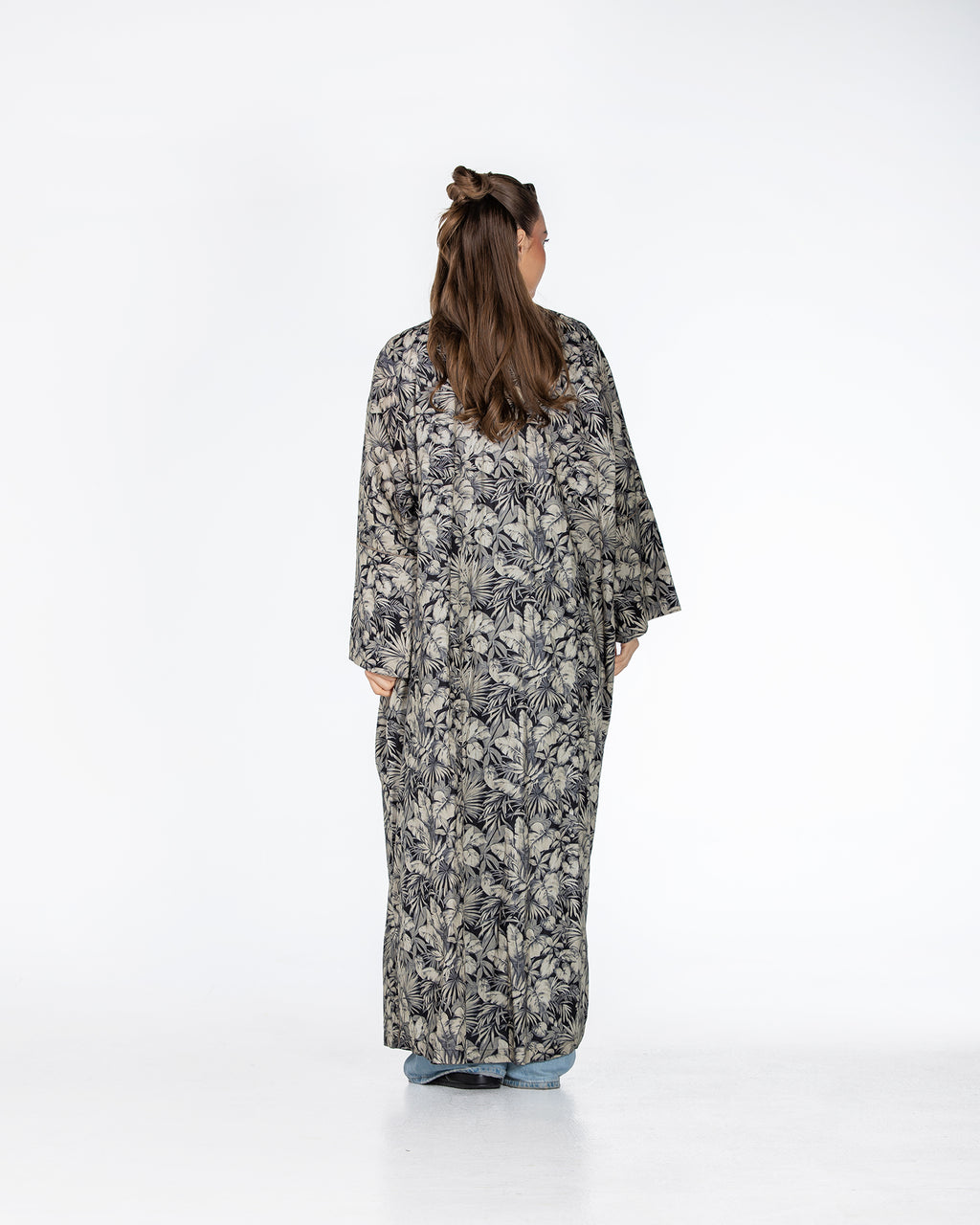 Silver 2.0 – Printed Cotton Kaftan Abaya
