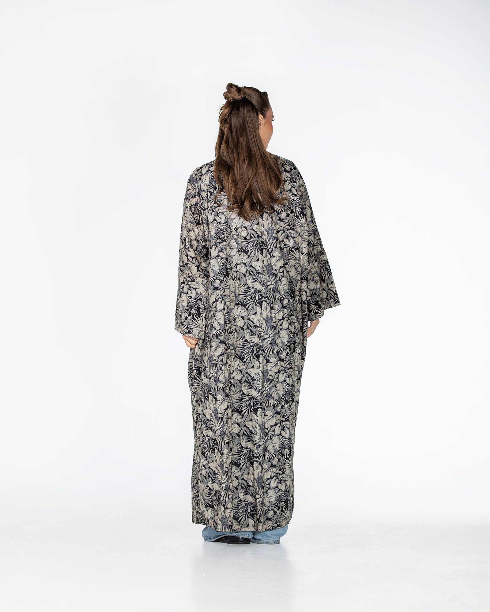 Silver 2.0 – Printed Cotton Kaftan Abaya