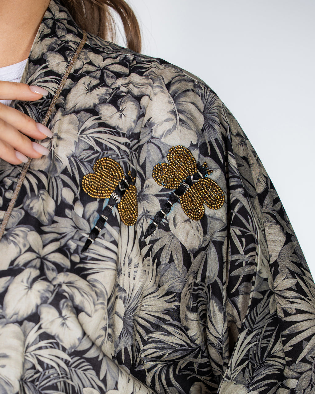 Silver 2.0 – Printed Cotton Kaftan Abaya