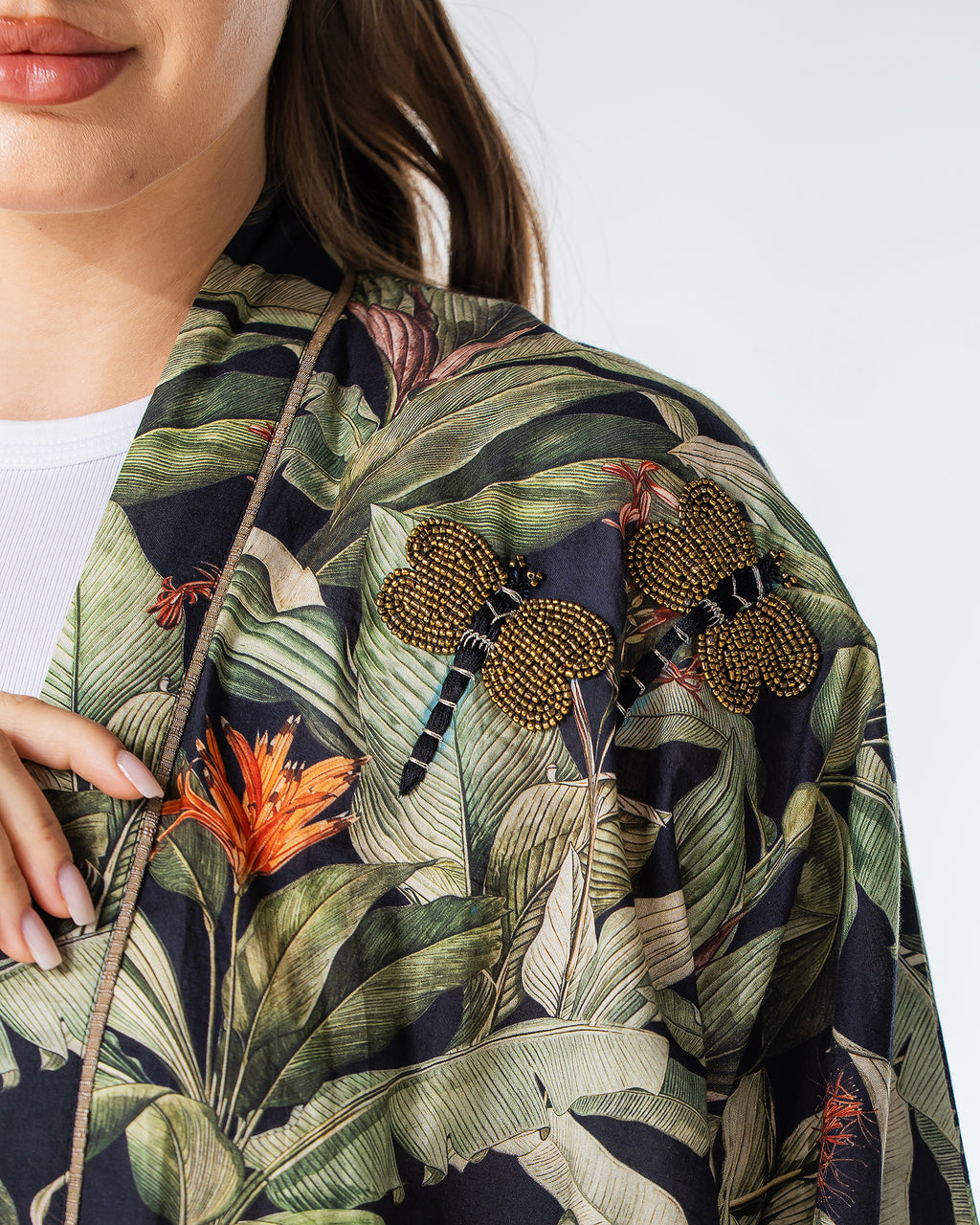 Silver 2.0 – Printed Cotton Kaftan Abaya