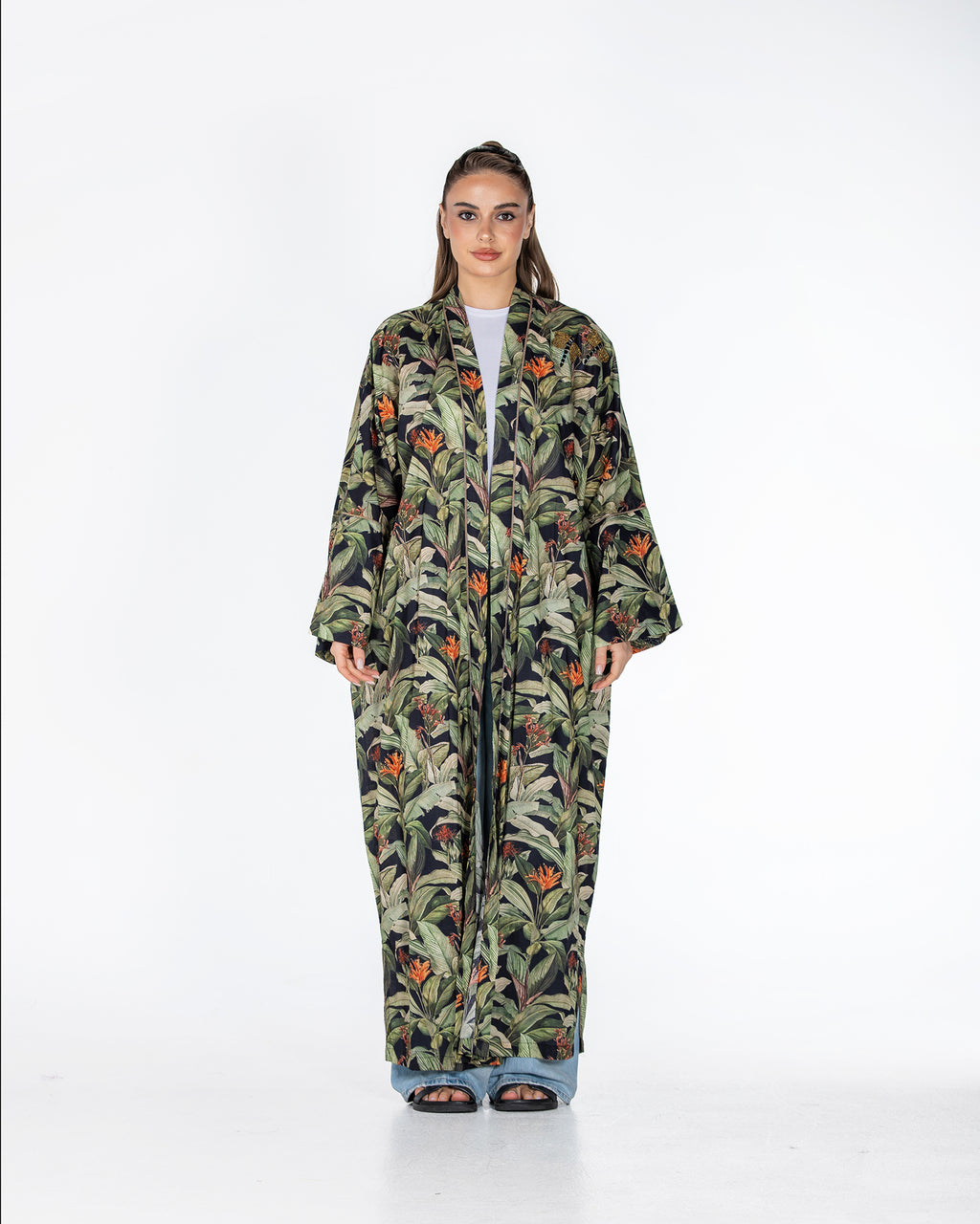 Silver 2.0 – Printed Cotton Kaftan Abaya