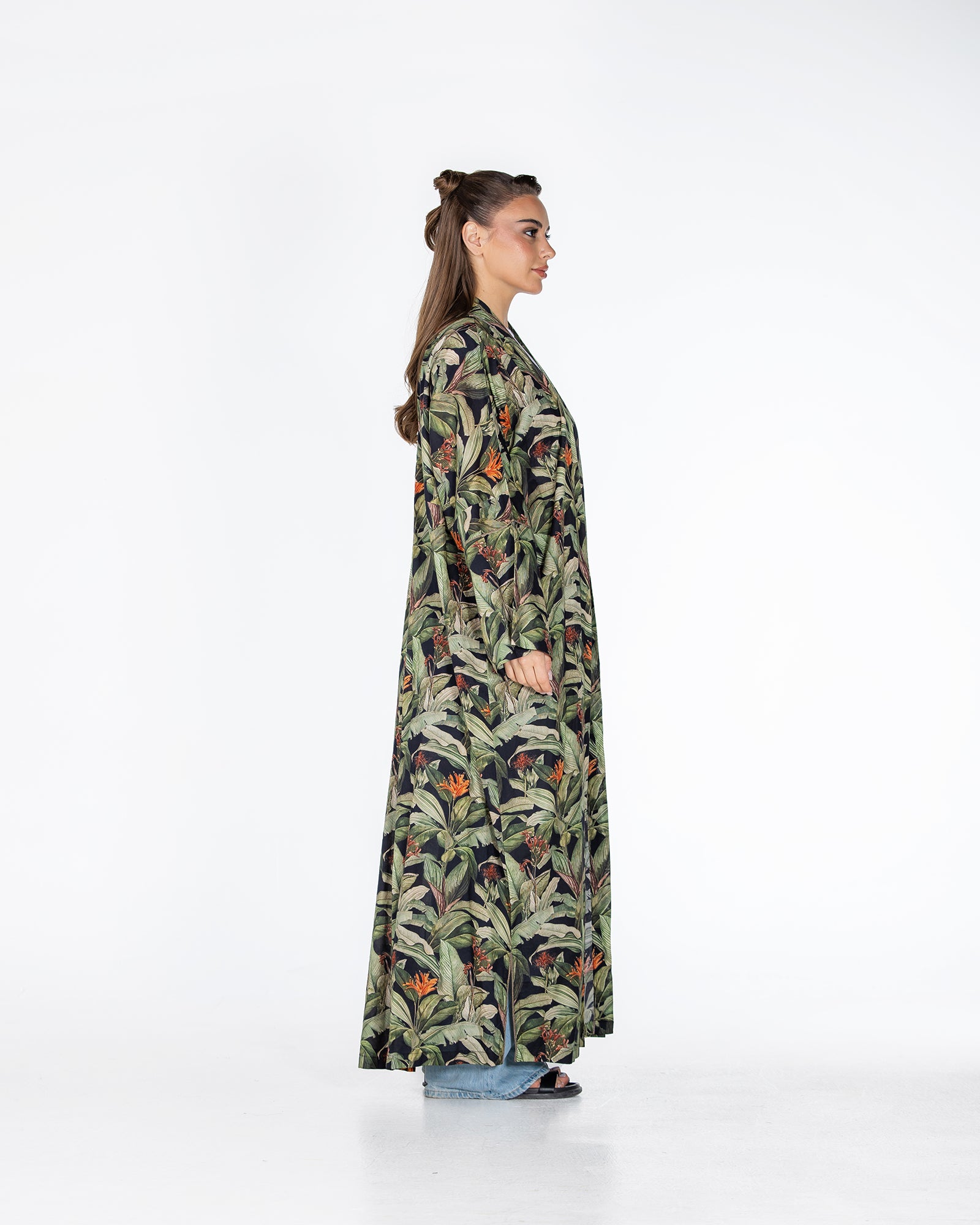 Silver 2.0 – Printed Cotton Kaftan Abaya