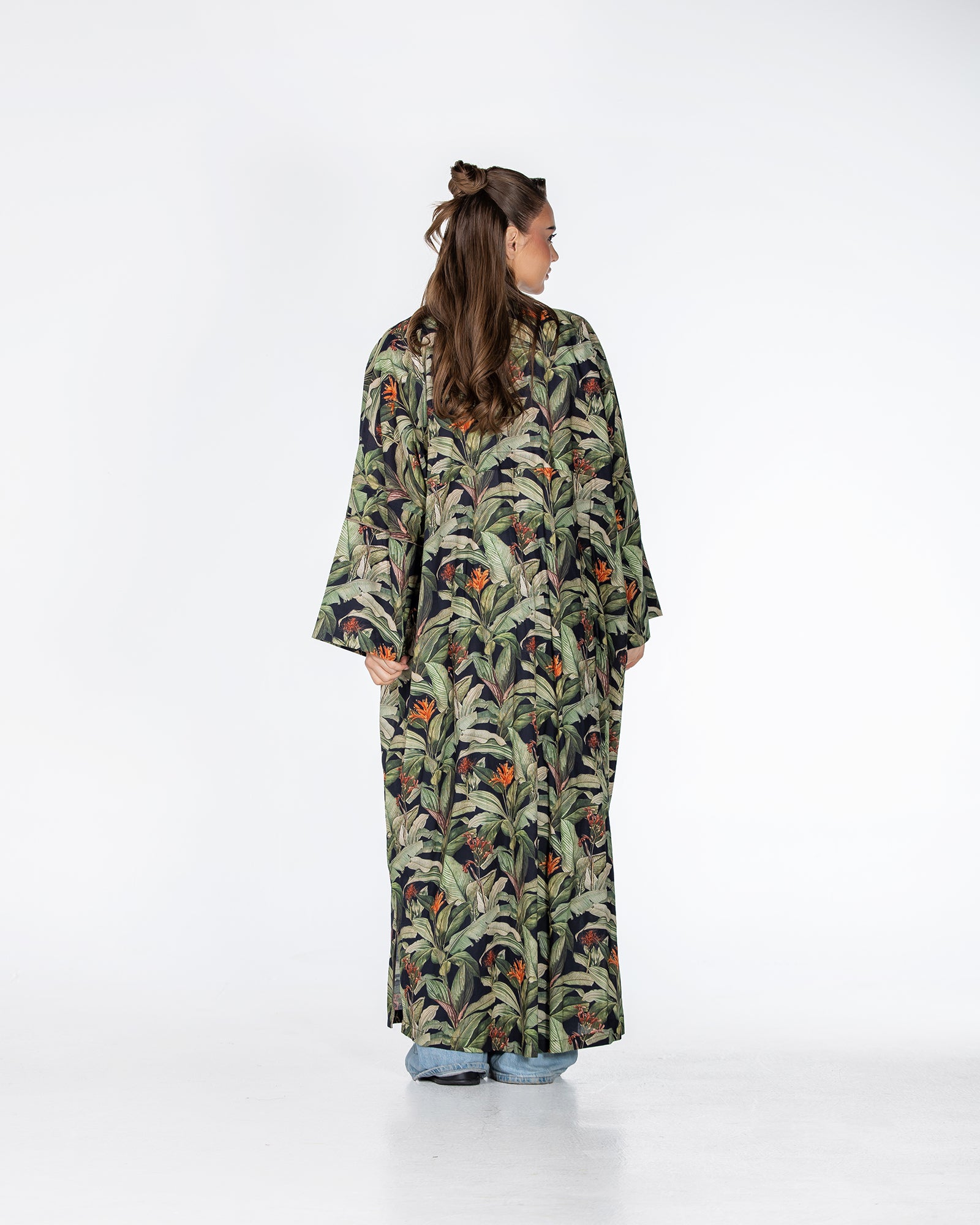 Silver 2.0 – Printed Cotton Kaftan Abaya