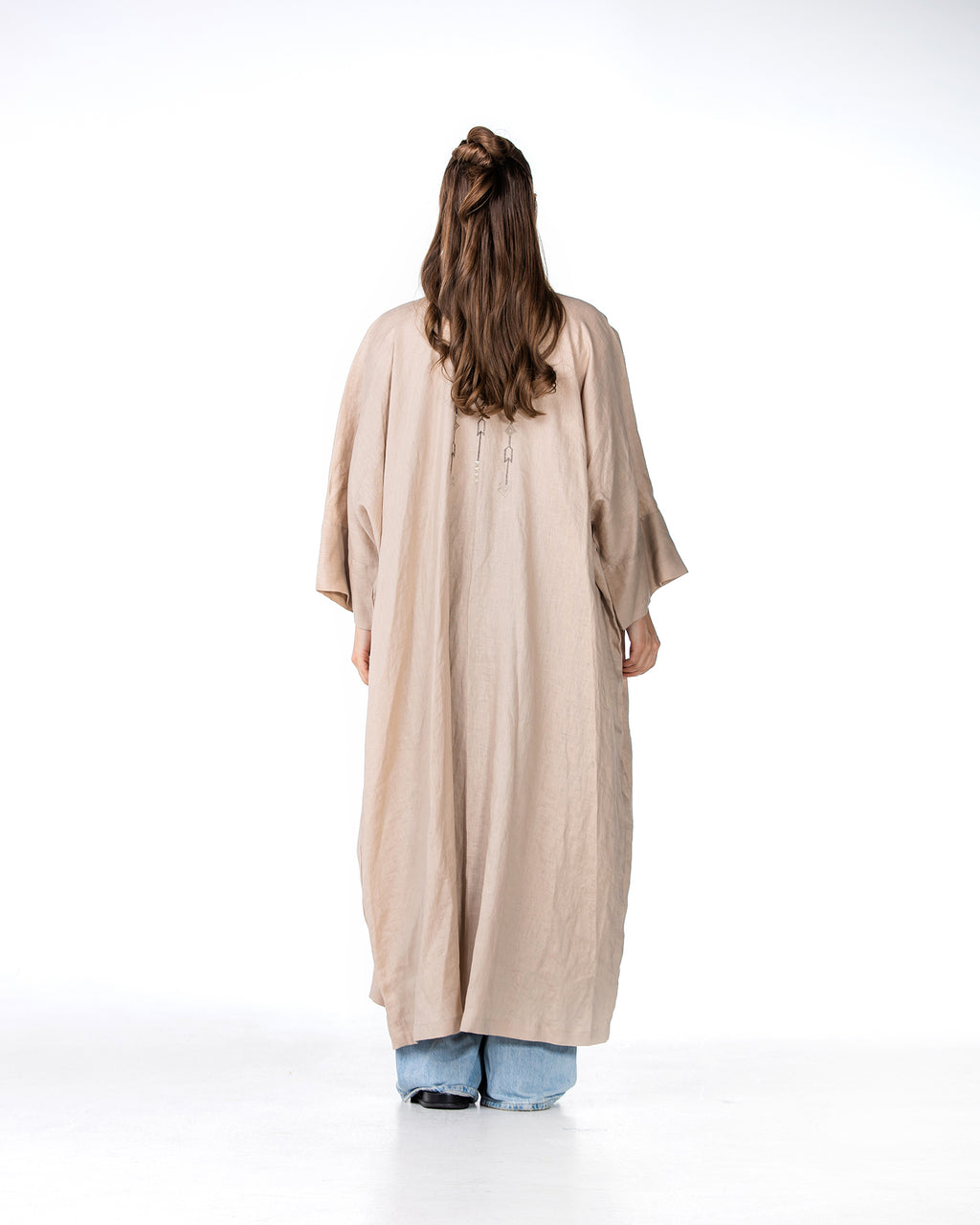 Antalya - Linen Kaftan with Embroidery