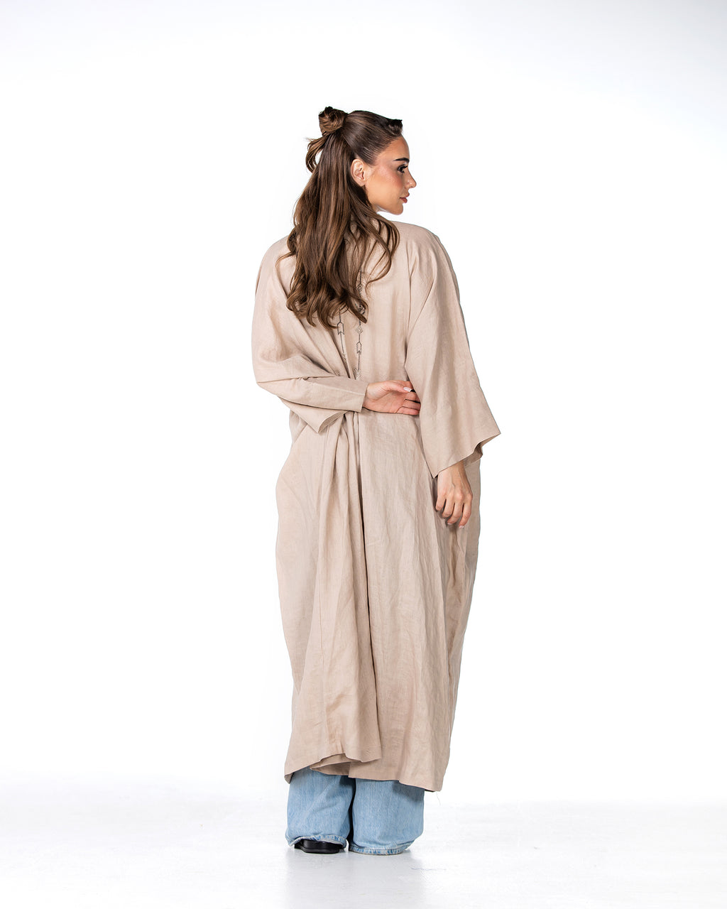 Antalya - Linen Kaftan with Embroidery