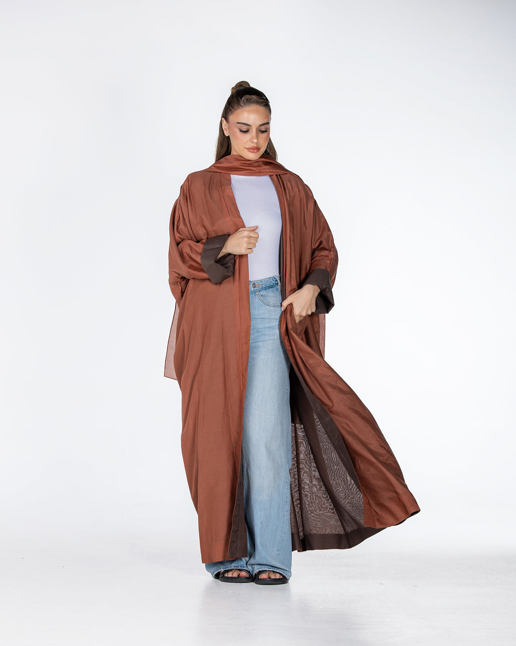 Lucia – Double-Sided Chiffon Kaftan Abaya