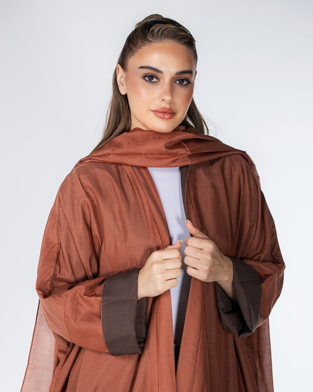  Lucia – Double-Sided Chiffon Kaftan Abaya