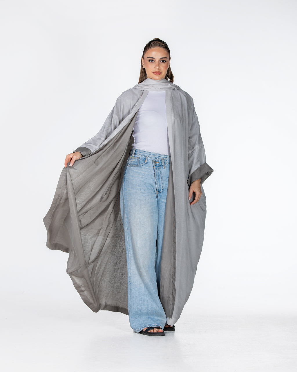  Lucia – Double-Sided Chiffon Kaftan Abaya