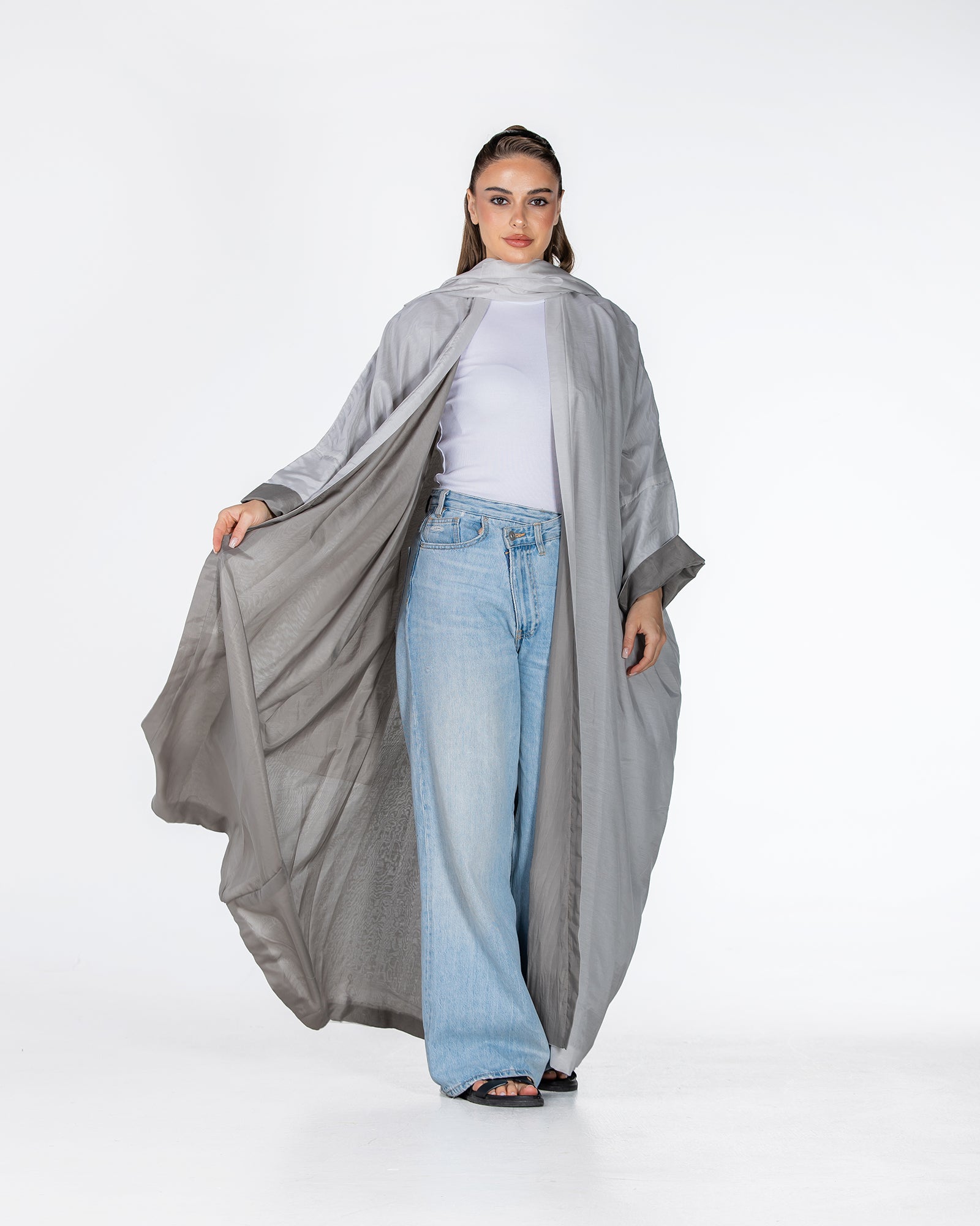  Lucia – Double-Sided Chiffon Kaftan Abaya