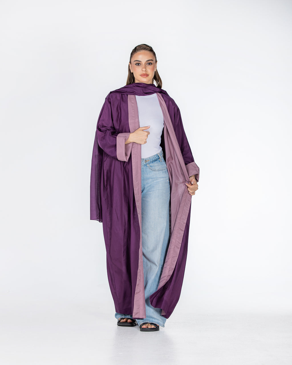  Lucia – Double-Sided Chiffon Kaftan Abaya