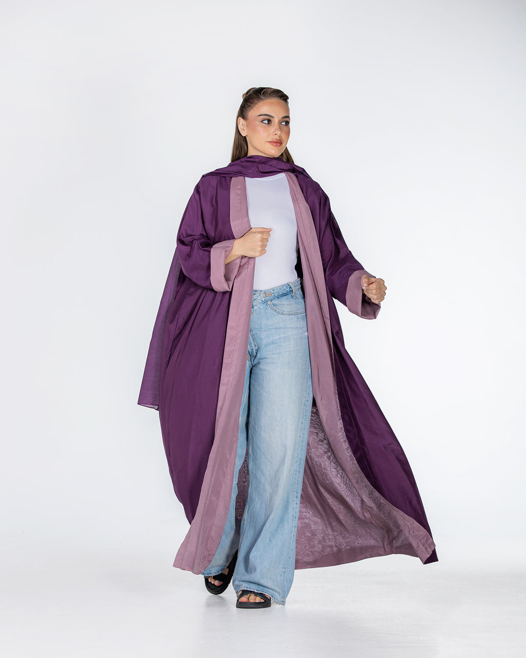  Lucia – Double-Sided Chiffon Kaftan Abaya