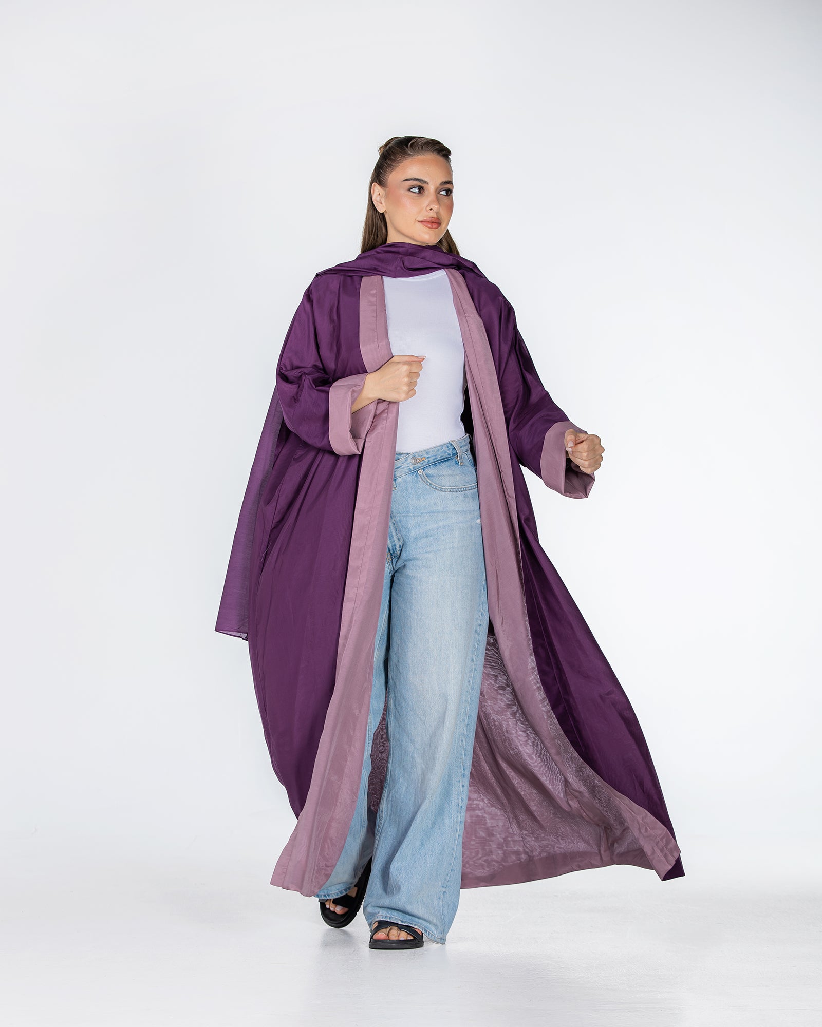  Lucia – Double-Sided Chiffon Kaftan Abaya