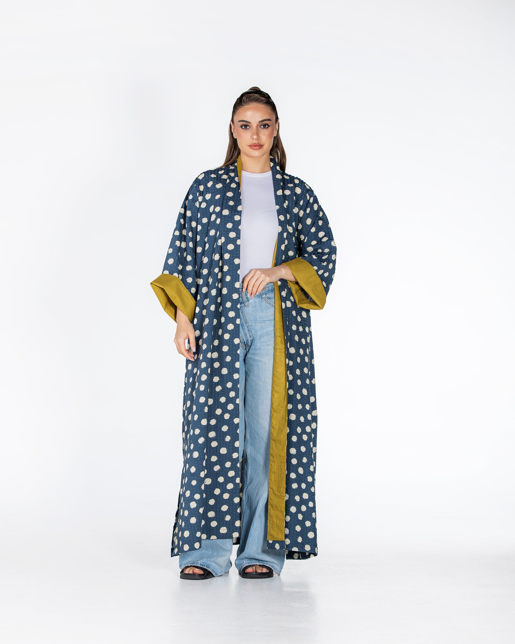 Confetti - Polka Dot Crinkle  Abaya